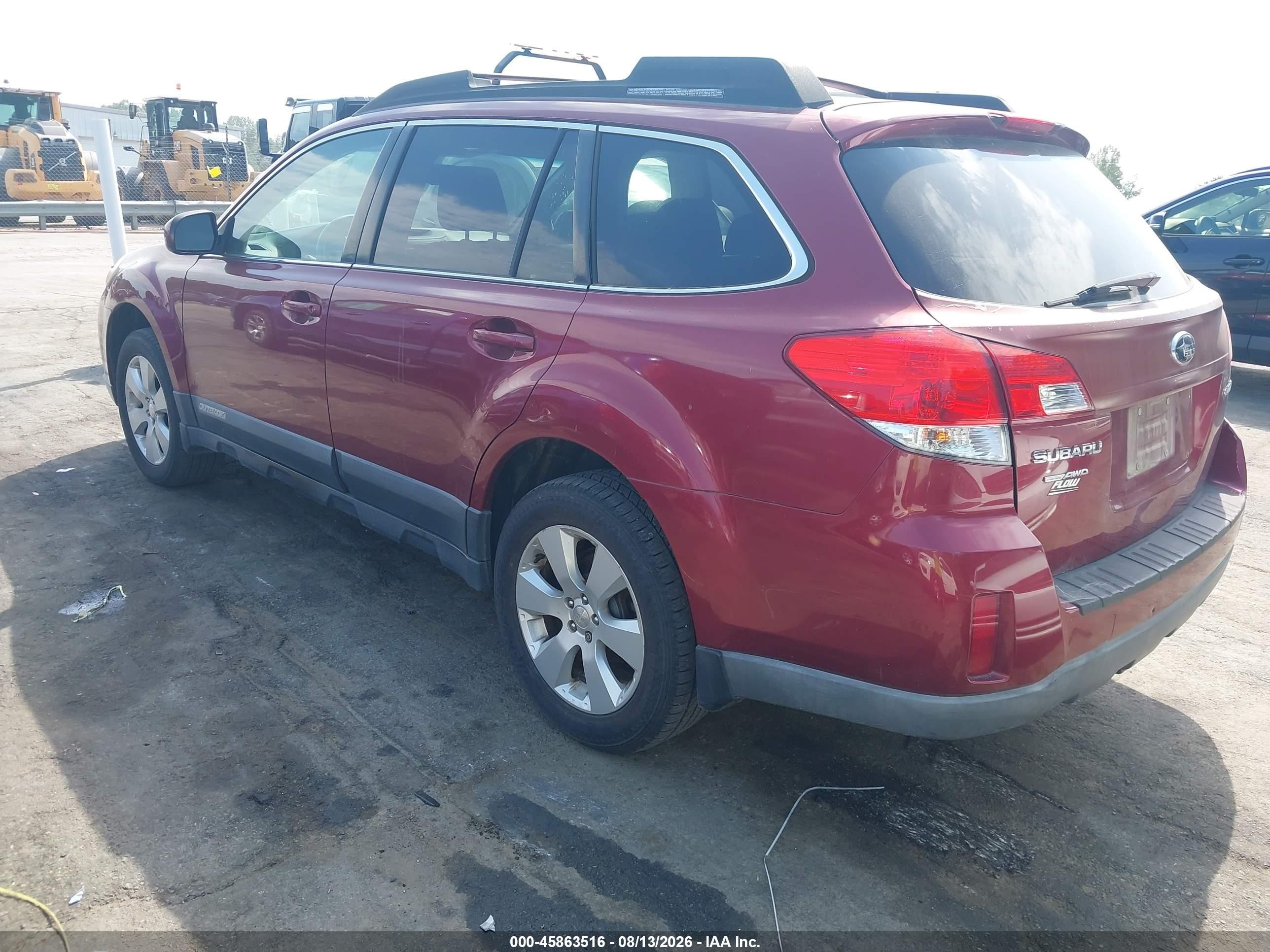 2012 Subaru Outback 2.5i Premium Burgundy vin: 4S4BRCCC9C3248672