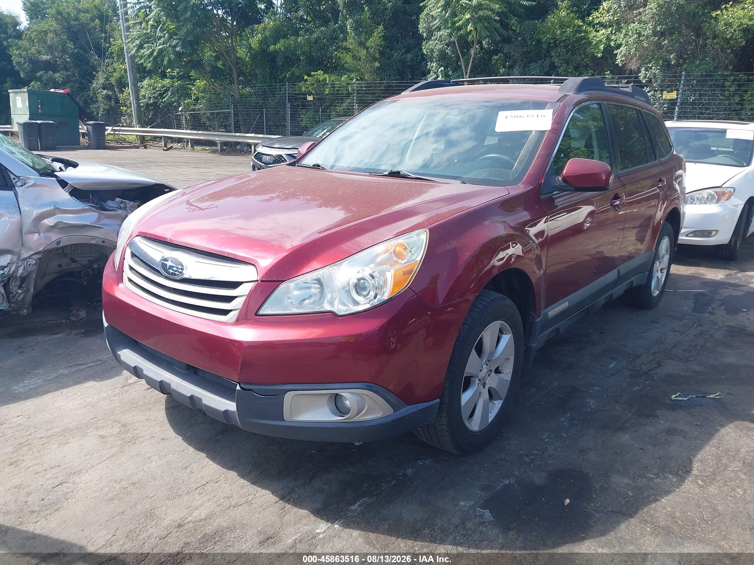 2012 Subaru Outback 2.5i Premium Burgundy vin: 4S4BRCCC9C3248672