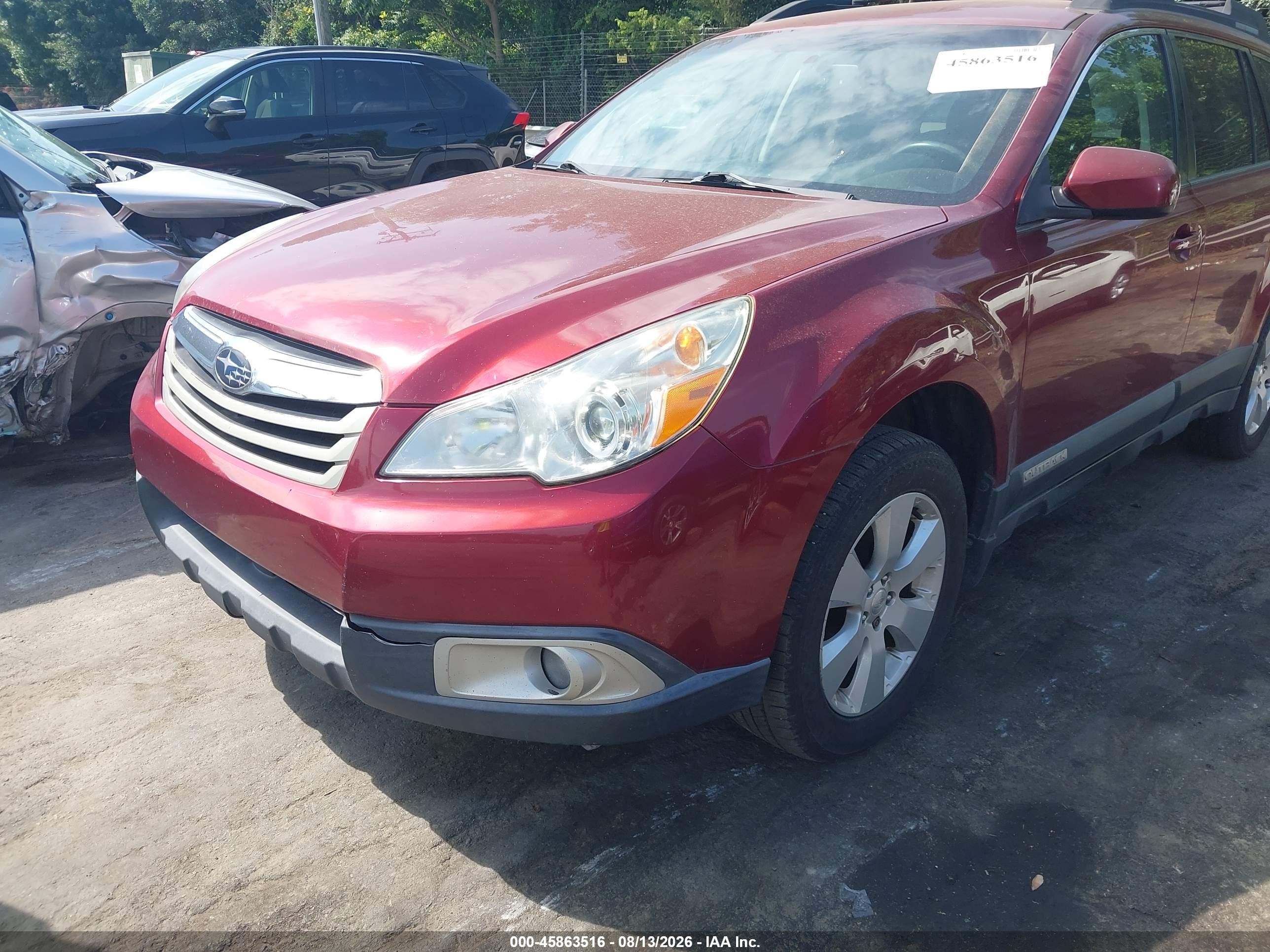 2012 Subaru Outback 2.5i Premium Burgundy vin: 4S4BRCCC9C3248672