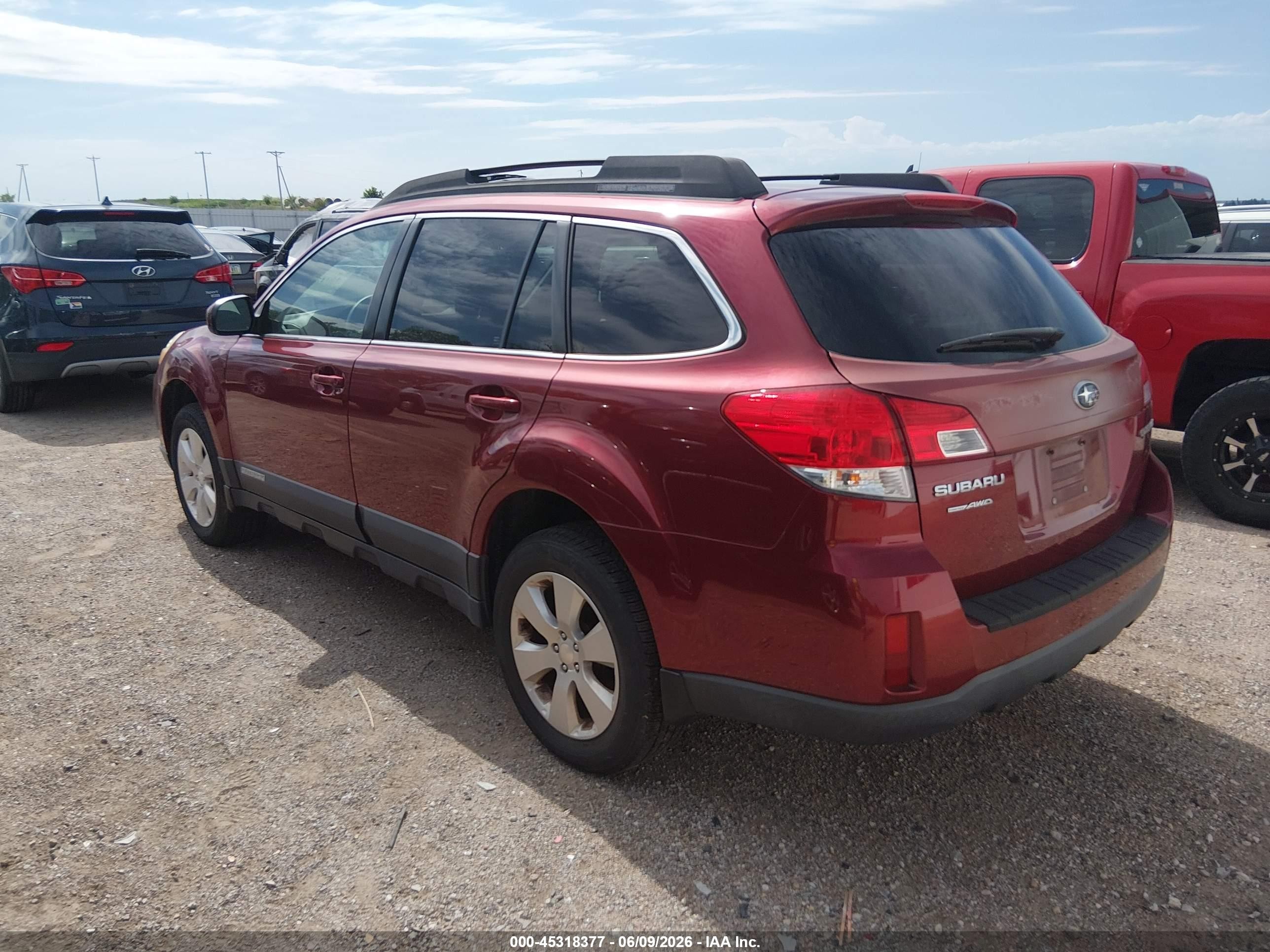 2012 Subaru Outback 2.5i Premium Red vin: 4S4BRCCC9C3284071