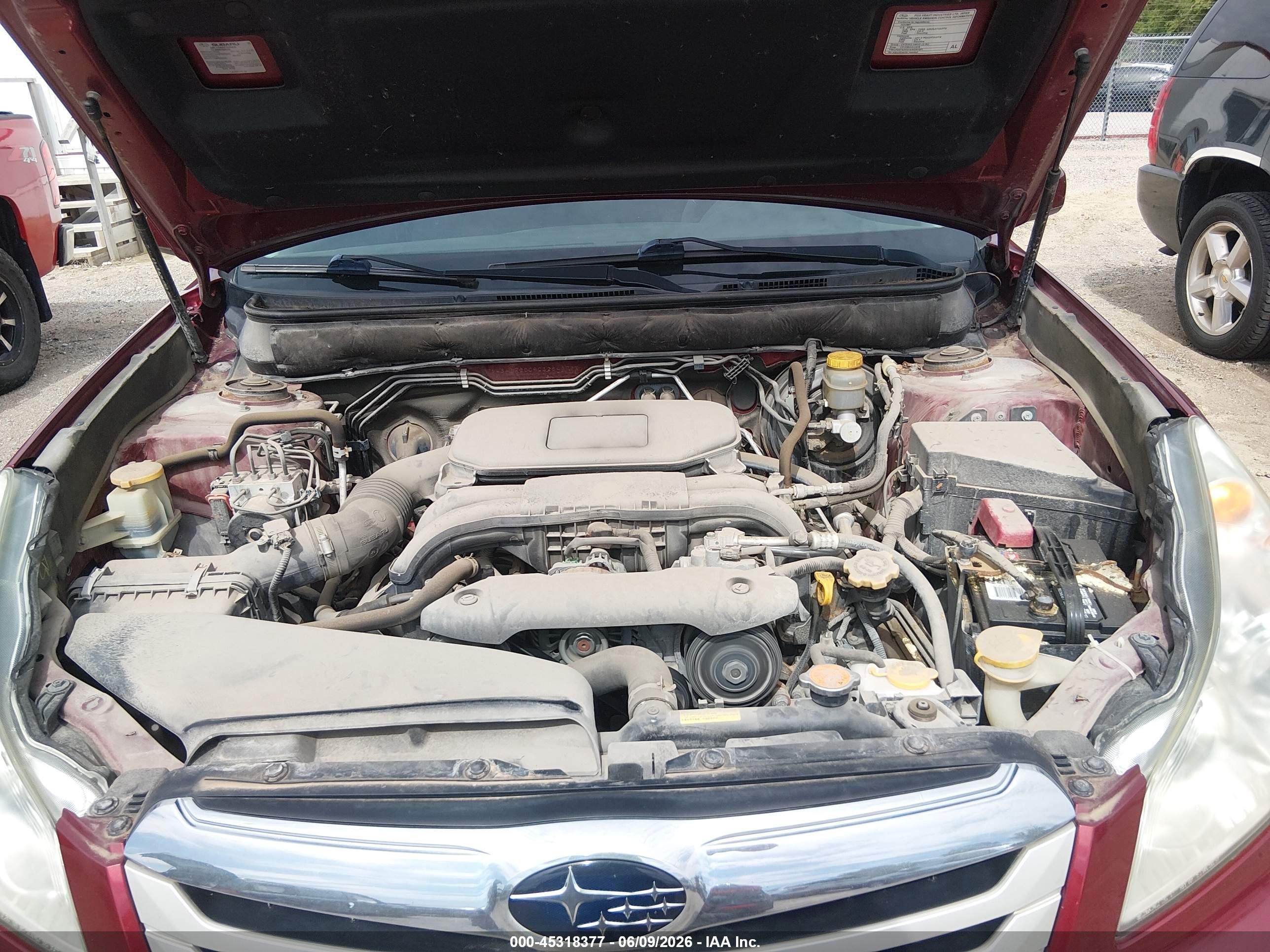 2012 Subaru Outback 2.5i Premium Red vin: 4S4BRCCC9C3284071