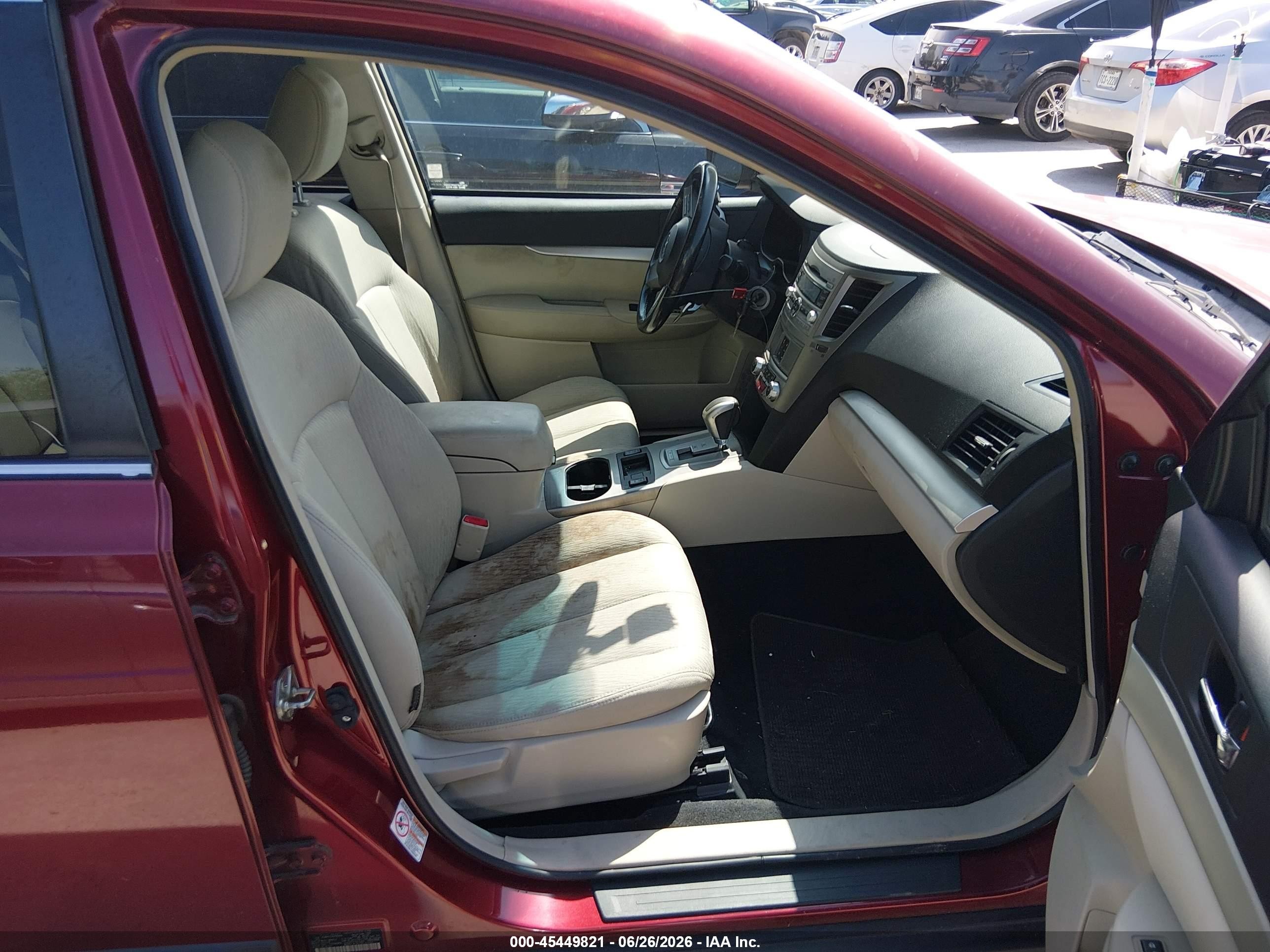 2011 Subaru Outback 2.5i Premium Red vin: 4S4BRCCCXB3385439
