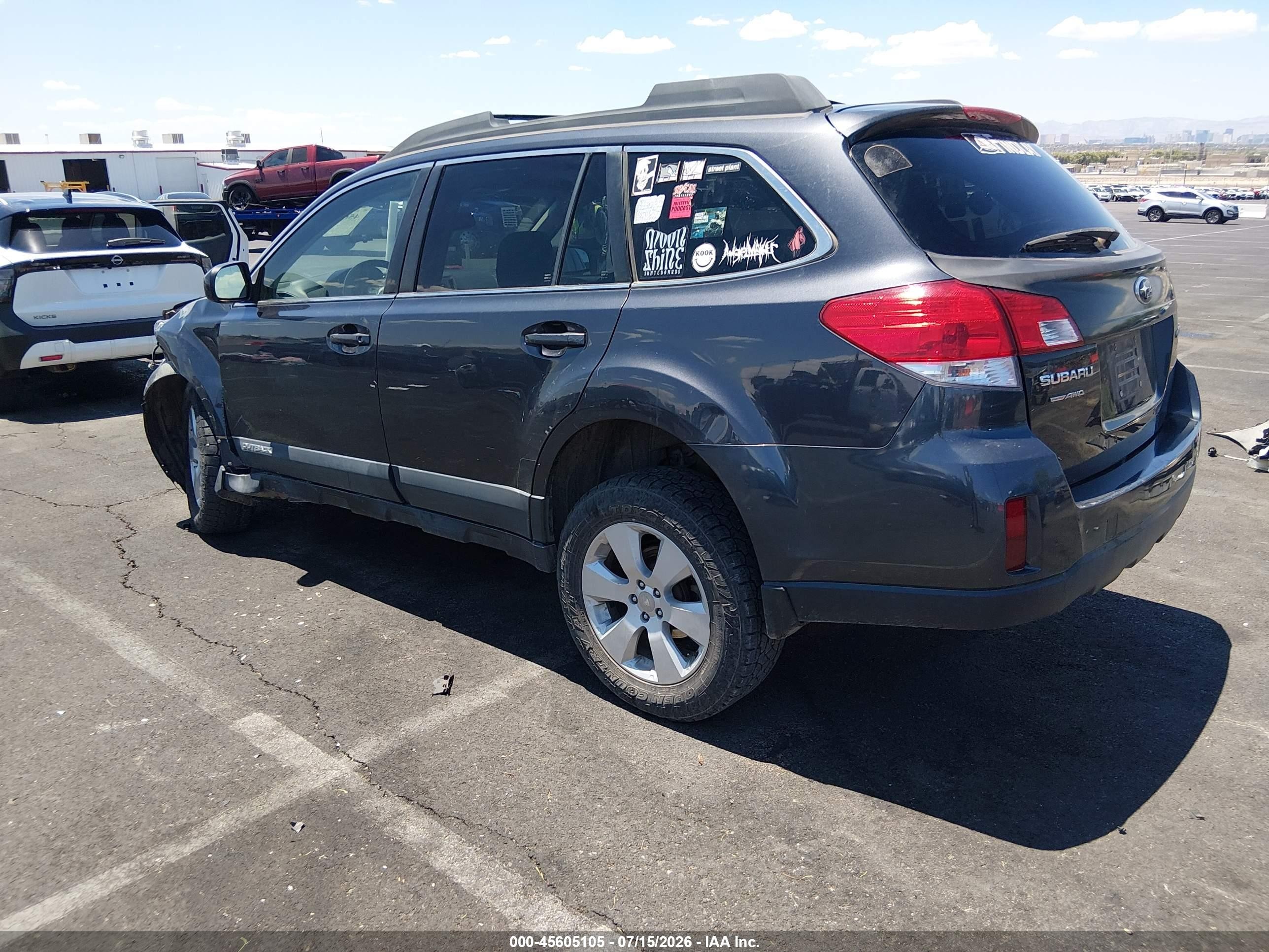 2012 Subaru Outback 2.5i Premium Gray vin: 4S4BRCCCXC3252603