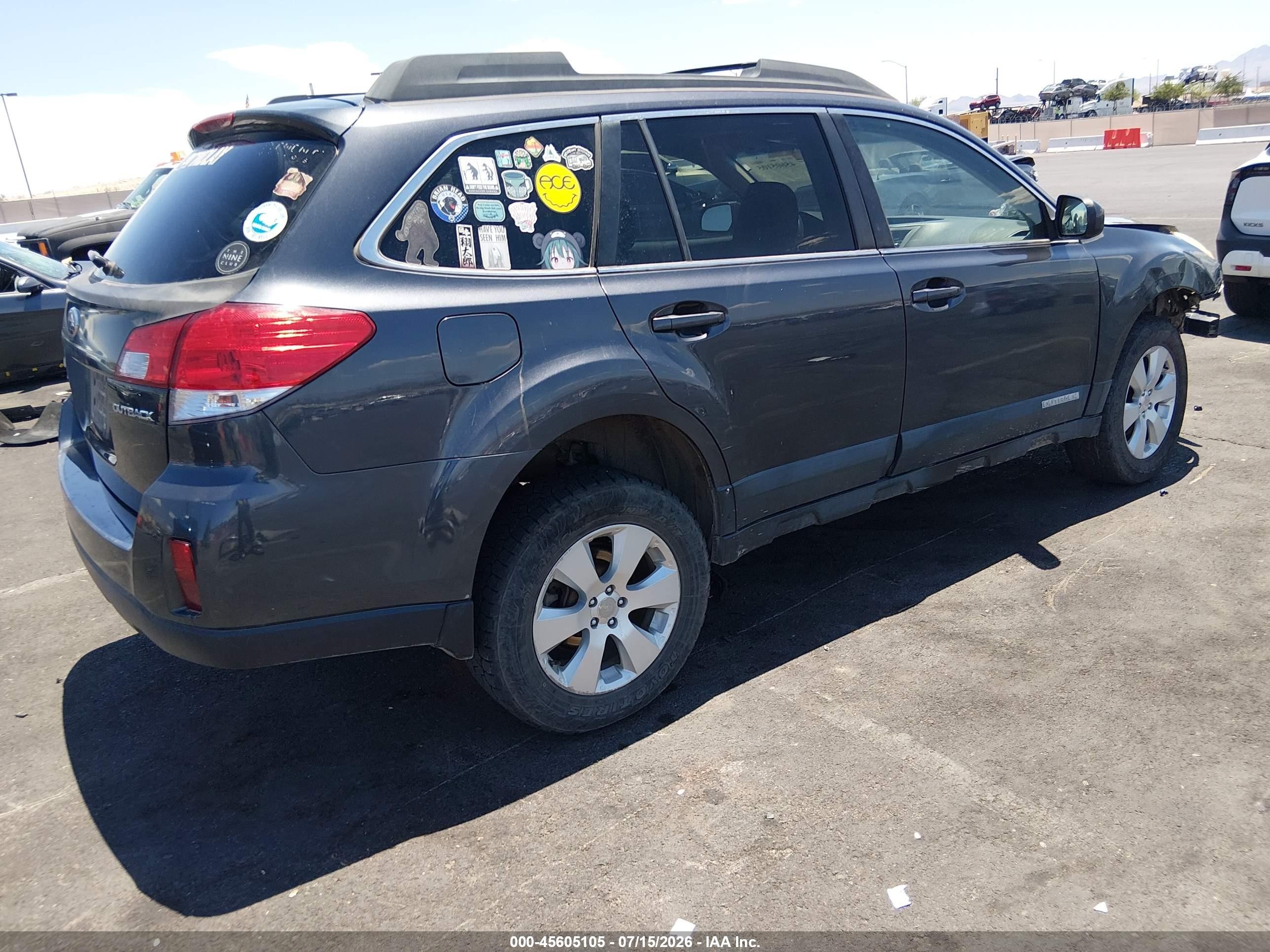 2012 Subaru Outback 2.5i Premium Gray vin: 4S4BRCCCXC3252603