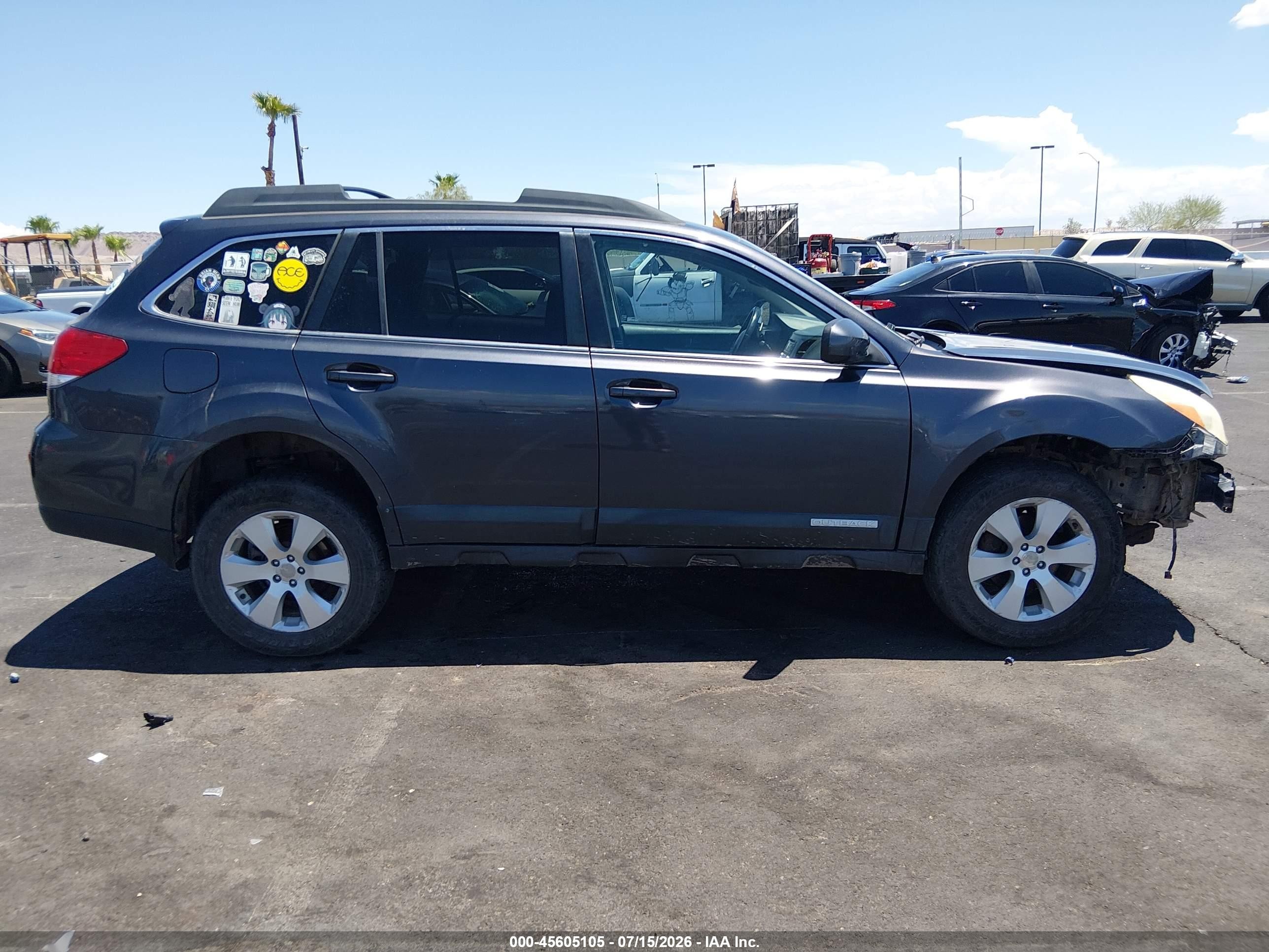 2012 Subaru Outback 2.5i Premium Gray vin: 4S4BRCCCXC3252603