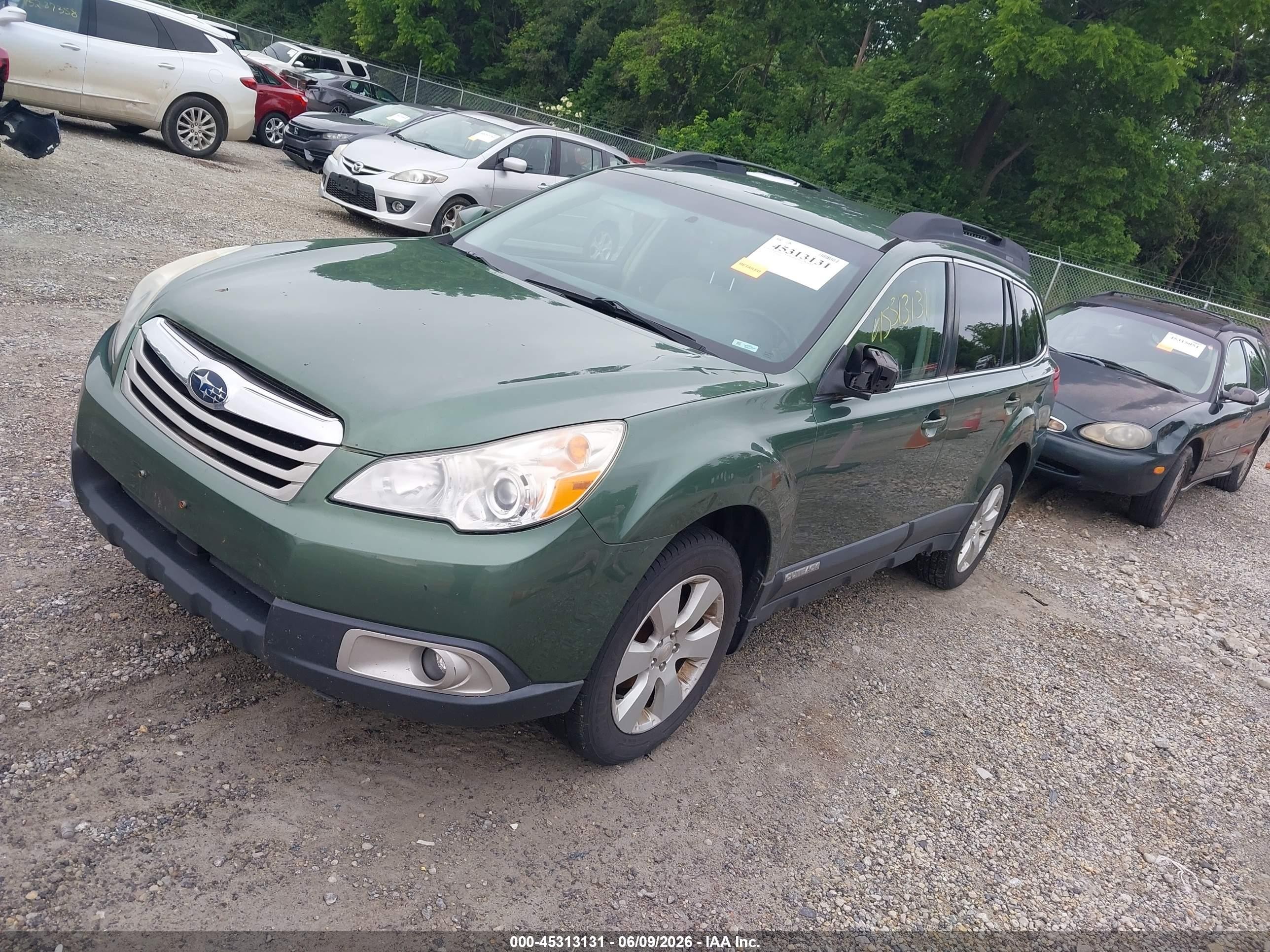 2012 Subaru Outback 2.5i Premium Green vin: 4S4BRCCCXC3253010
