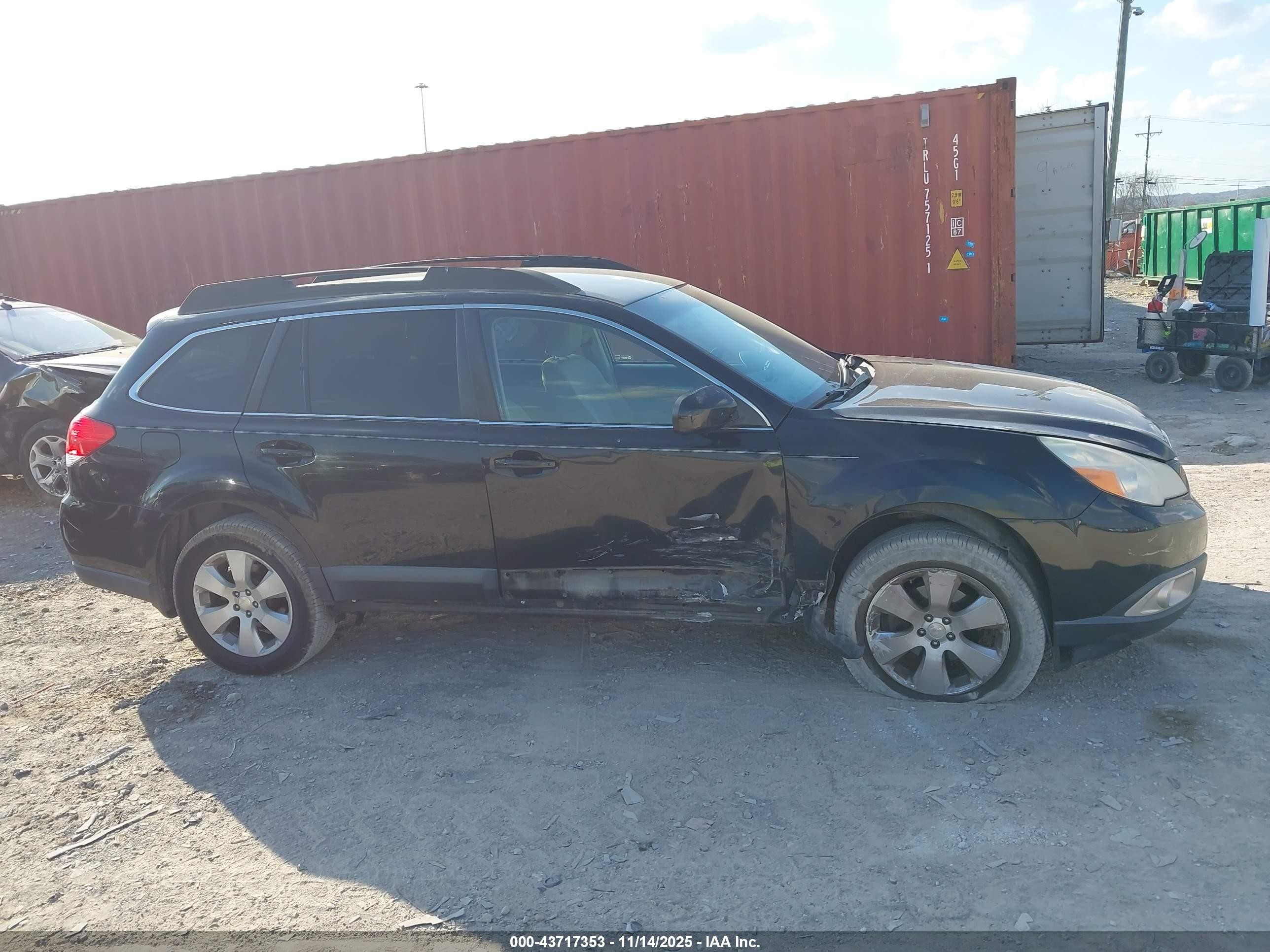 2012 Subaru Outback 2.5i Premium Black vin: 4S4BRCCCXC3300844