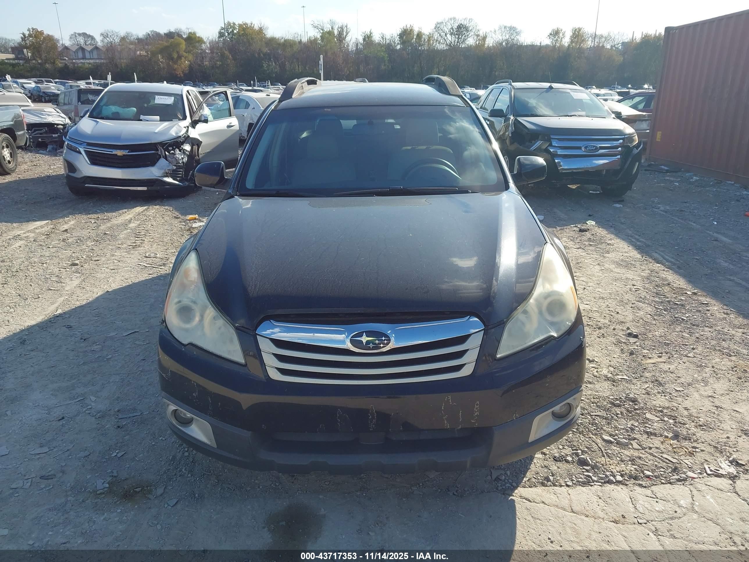 2012 Subaru Outback 2.5i Premium Black vin: 4S4BRCCCXC3300844