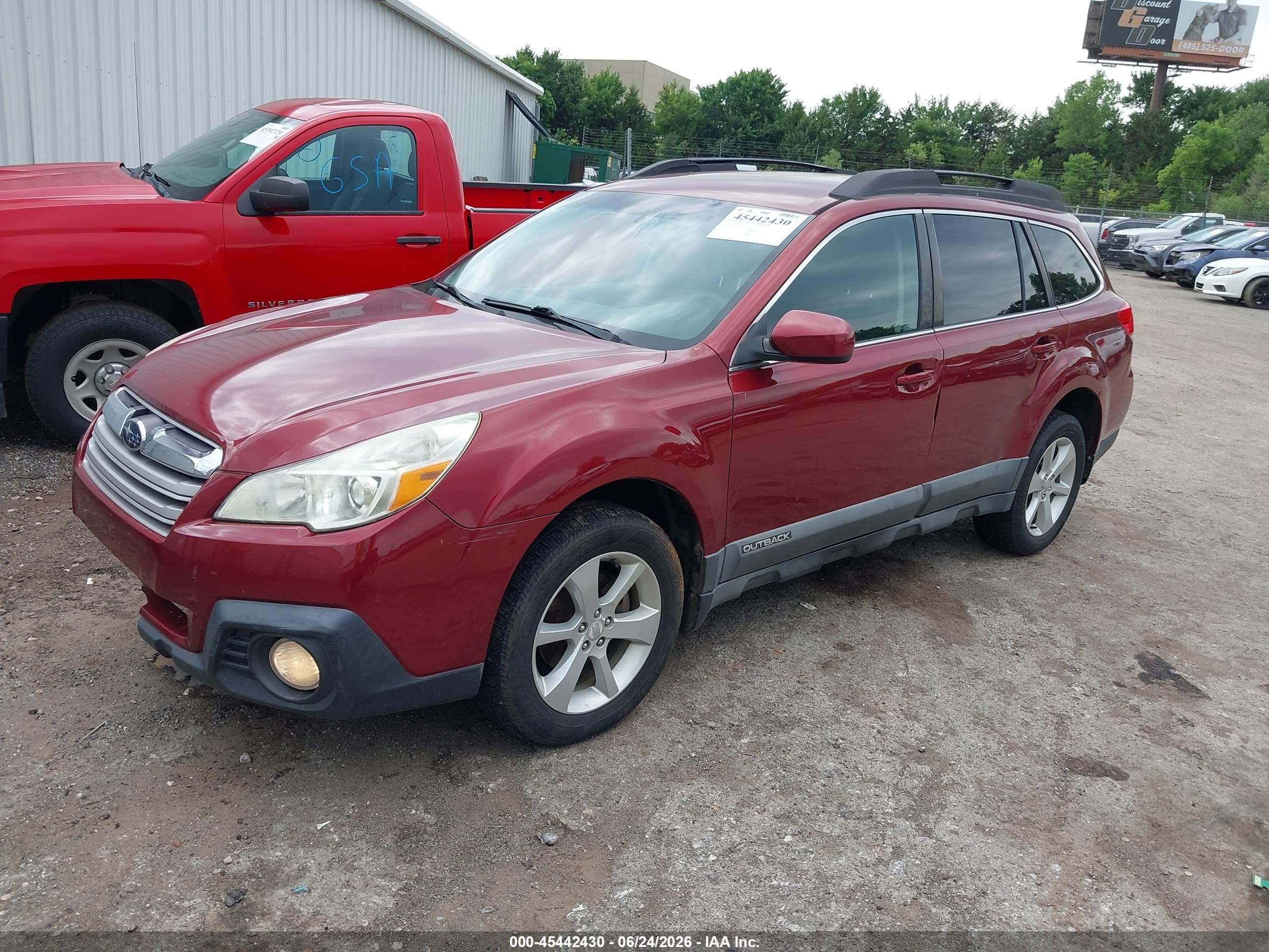 2013 Subaru Outback 2.5i Premium Red vin: 4S4BRCCCXD3230859