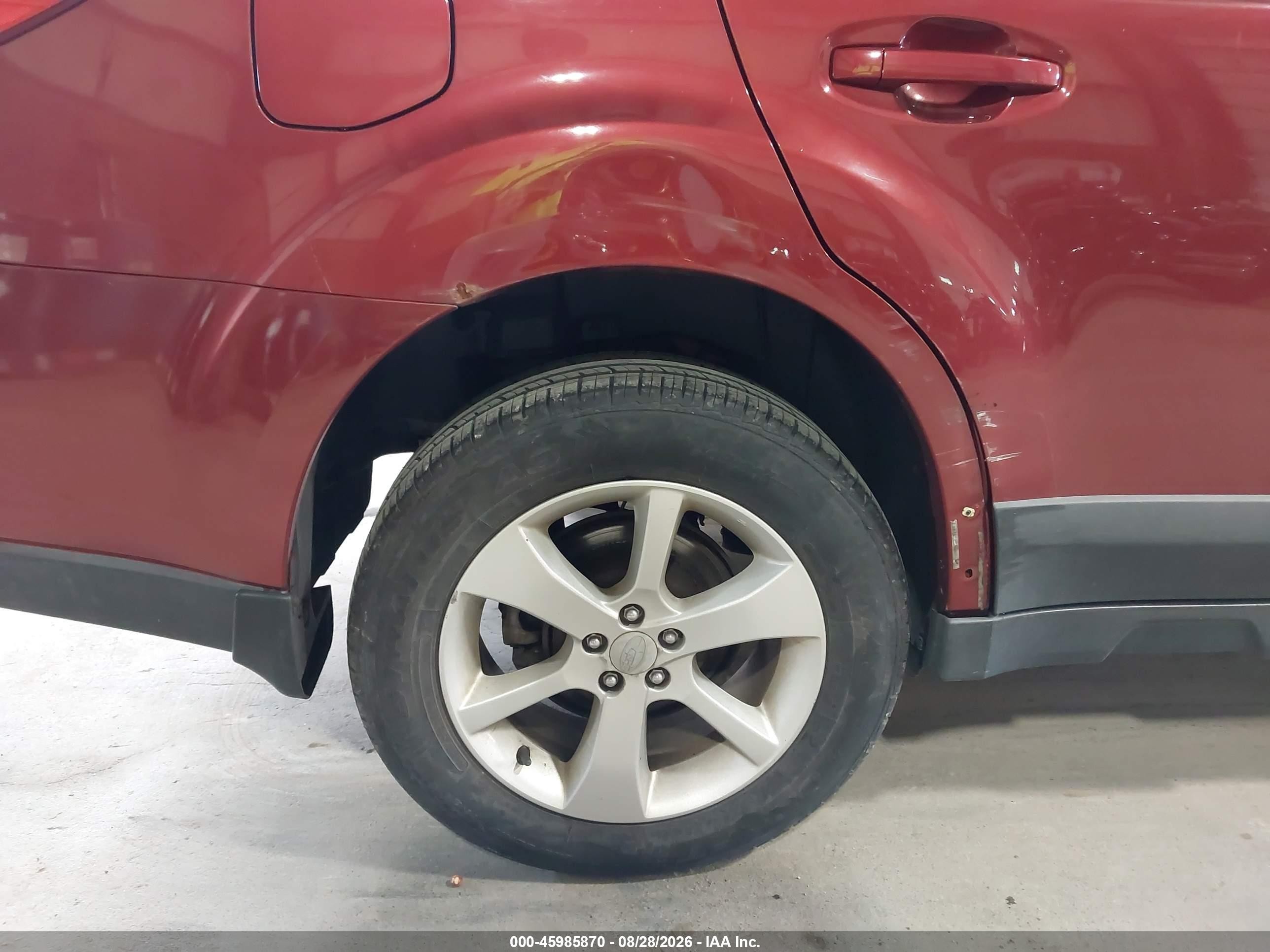 2013 Subaru Outback 2.5i Premium Red vin: 4S4BRCCCXD3286297