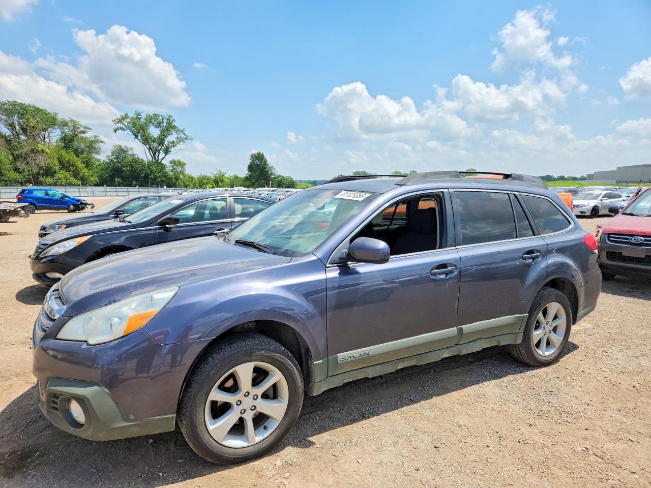 2014 Subaru Outback 2.5i Premium Gray vin: 4S4BRCDC9E3304935