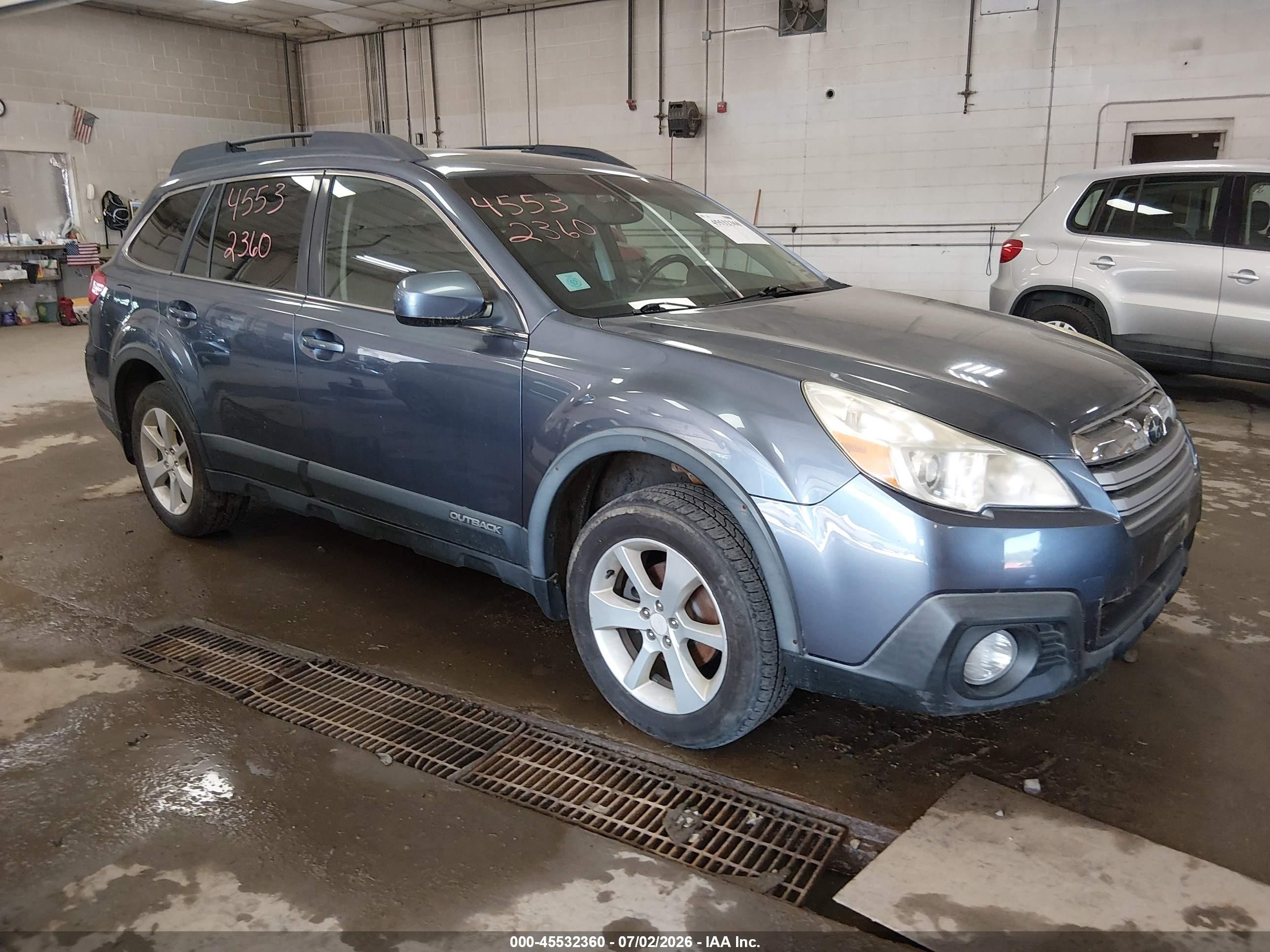 2014 Subaru Outback 2.5i Premium Blue vin: 4S4BRCEC0E3294875