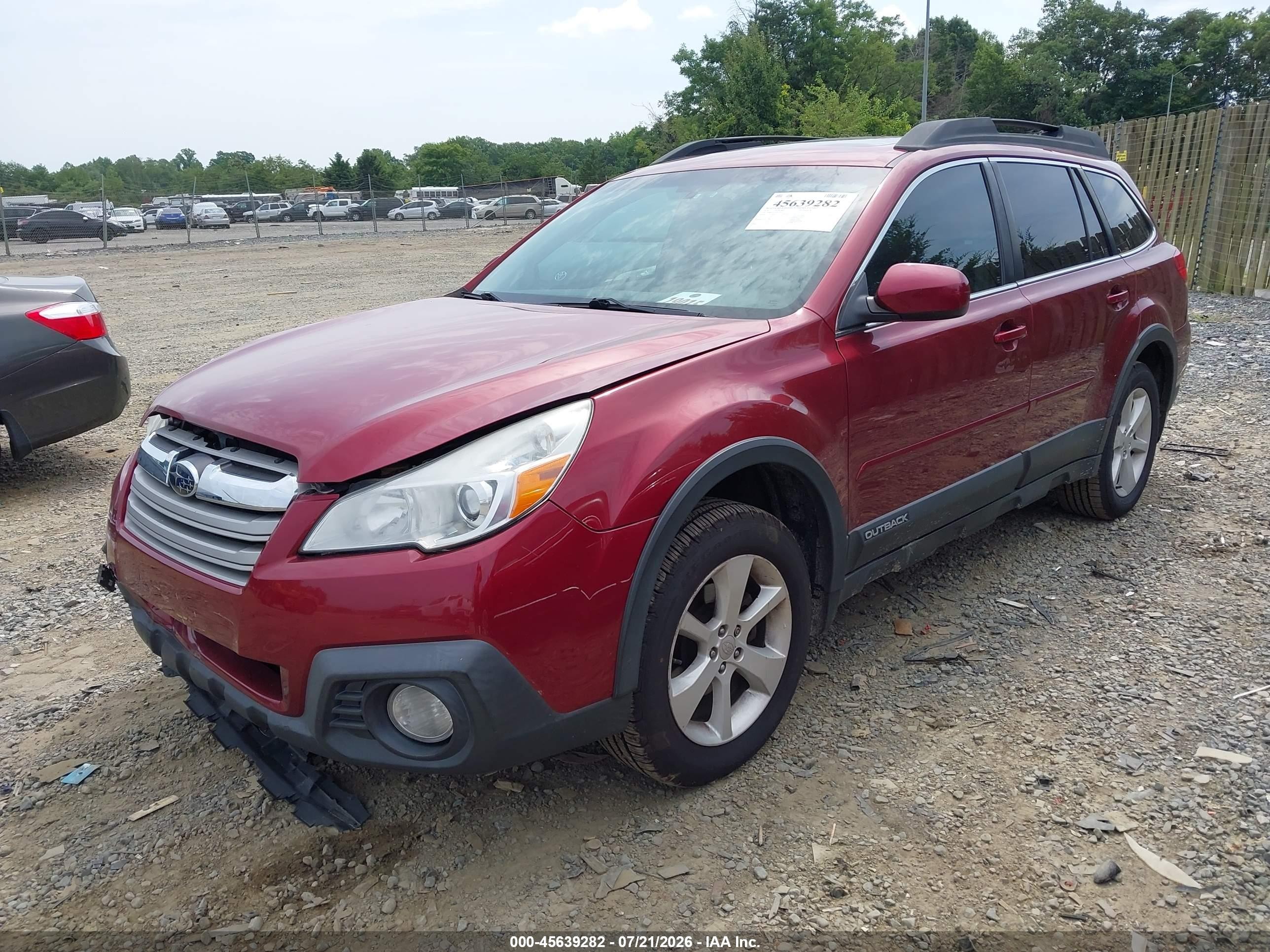 2014 Subaru Outback 2.5i Premium Burgundy vin: 4S4BRCFC3E3276532
