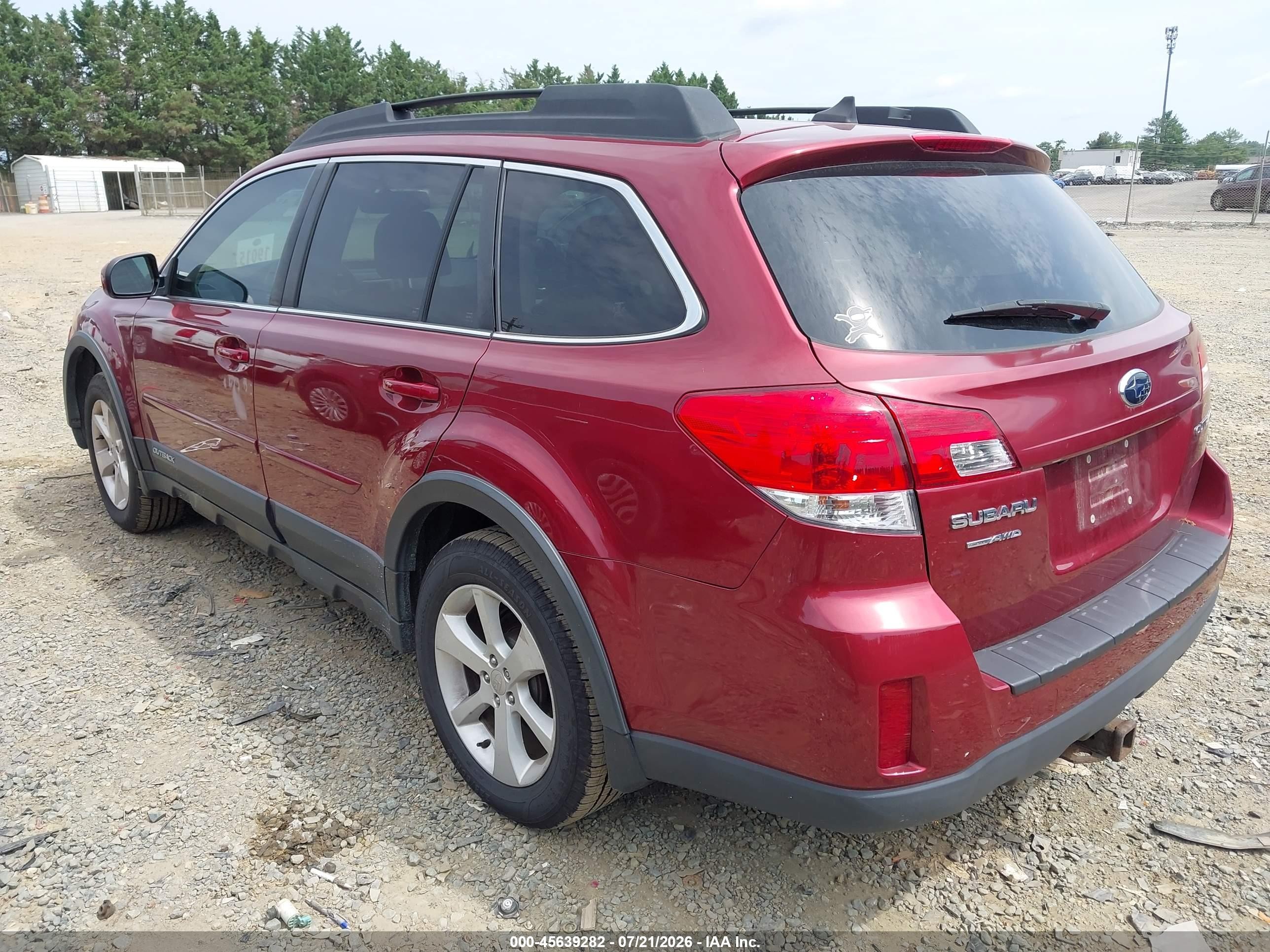 2014 Subaru Outback 2.5i Premium Burgundy vin: 4S4BRCFC3E3276532