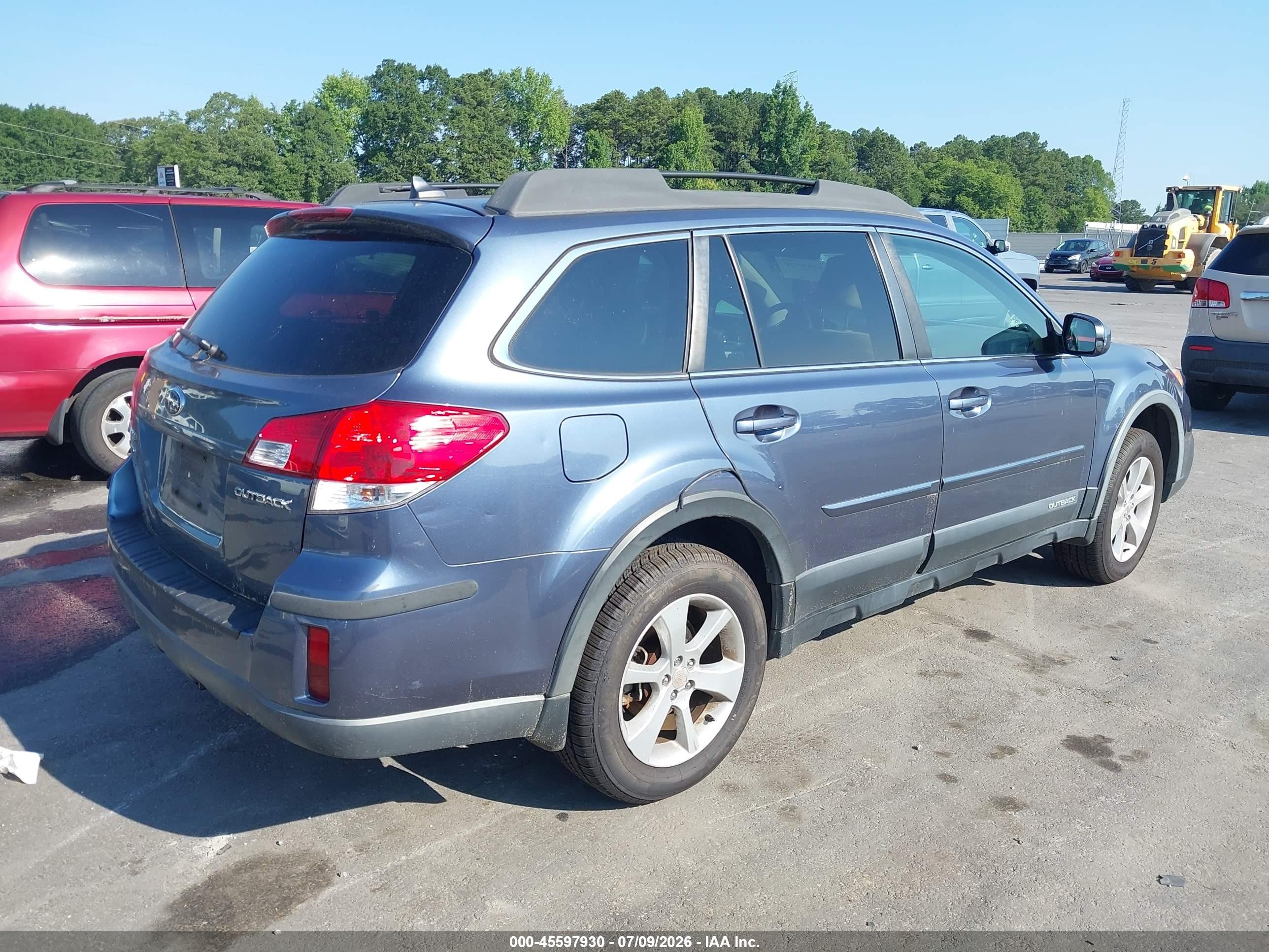 2014 Subaru Outback 2.5i Premium Blue vin: 4S4BRCFCXE3246573