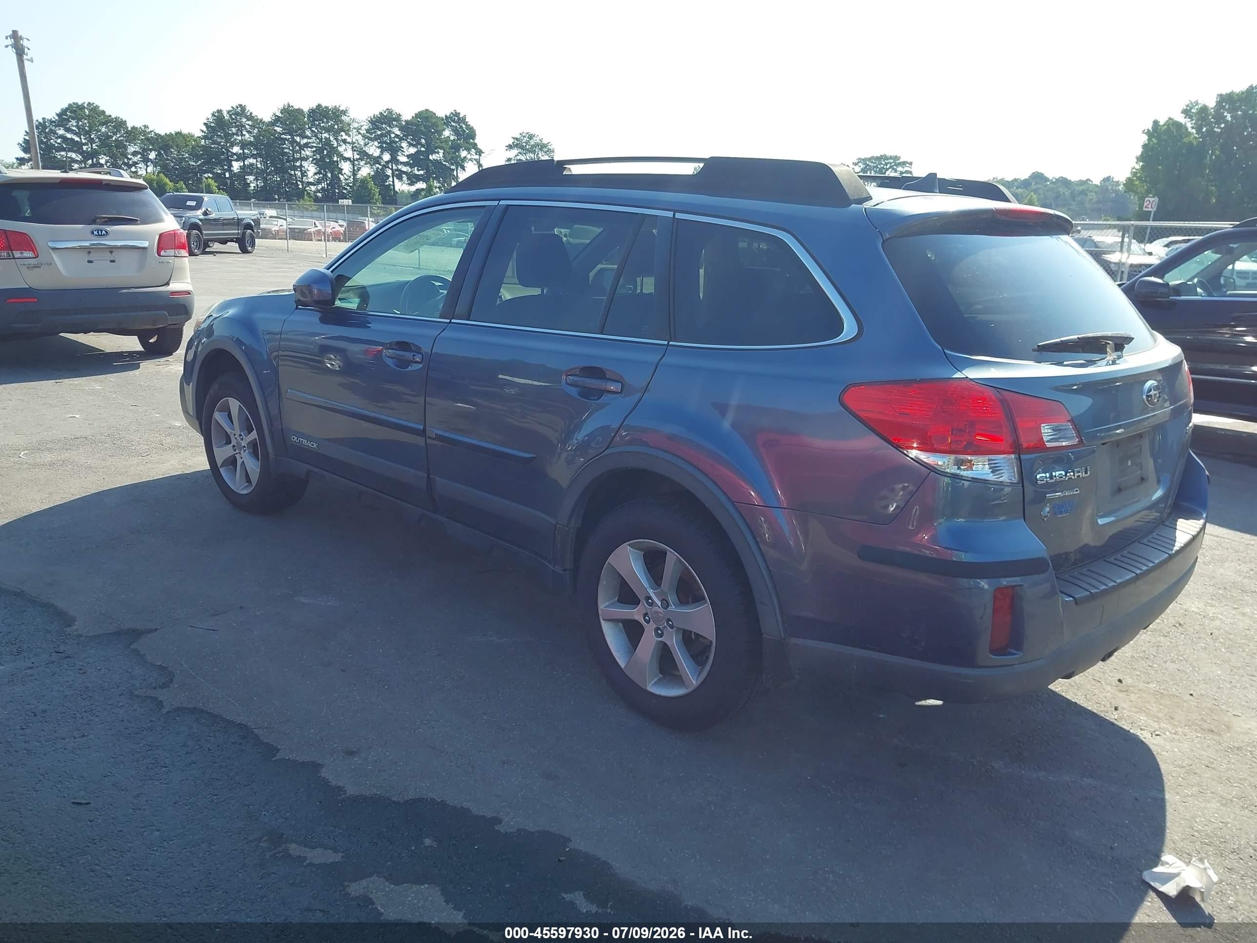 2014 Subaru Outback 2.5i Premium Blue vin: 4S4BRCFCXE3246573