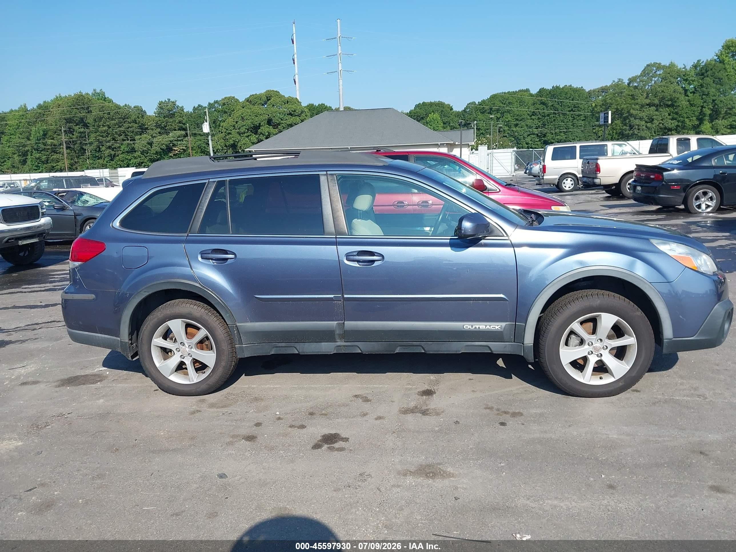2014 Subaru Outback 2.5i Premium Blue vin: 4S4BRCFCXE3246573
