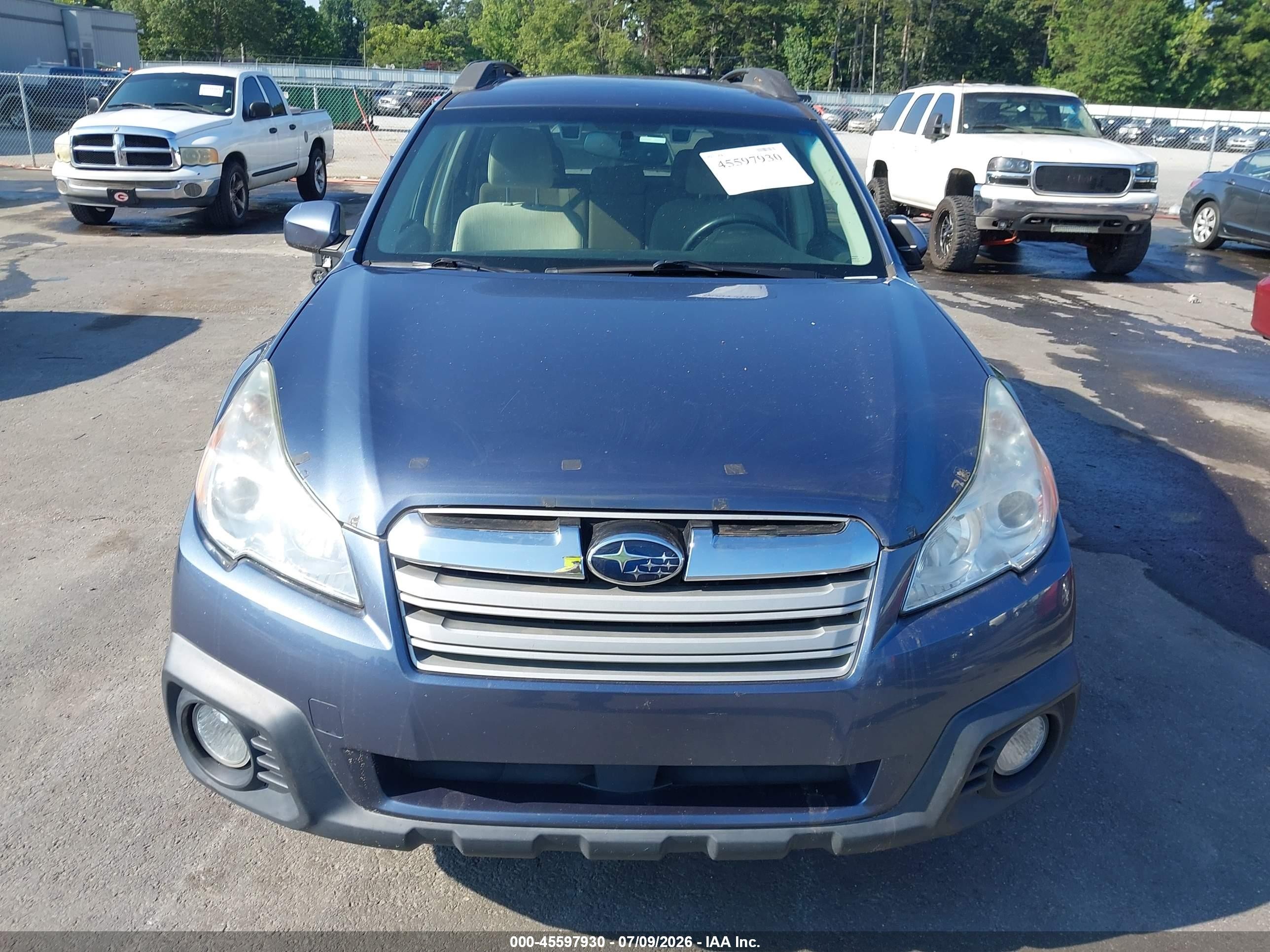 2014 Subaru Outback 2.5i Premium Blue vin: 4S4BRCFCXE3246573