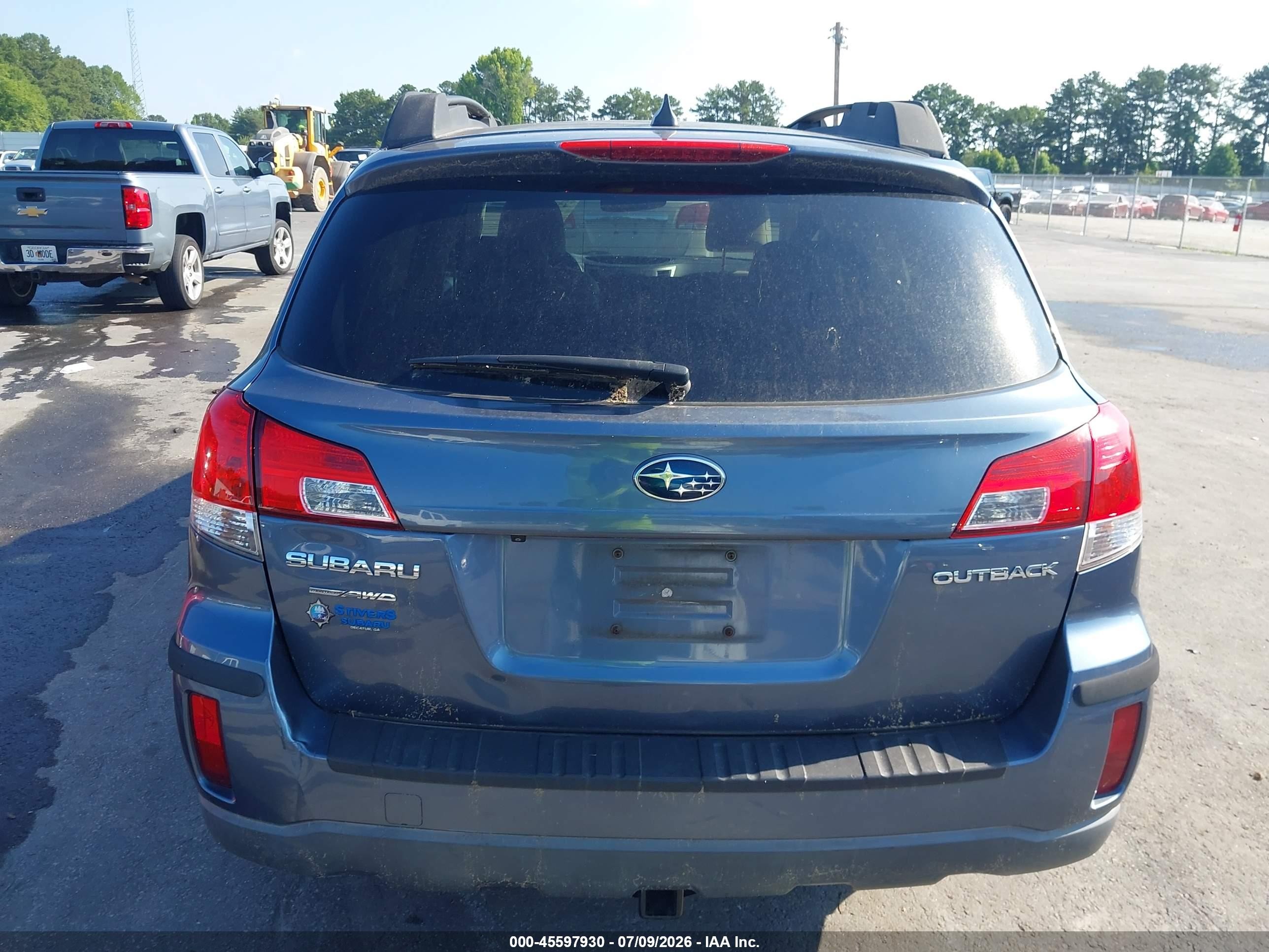 2014 Subaru Outback 2.5i Premium Blue vin: 4S4BRCFCXE3246573
