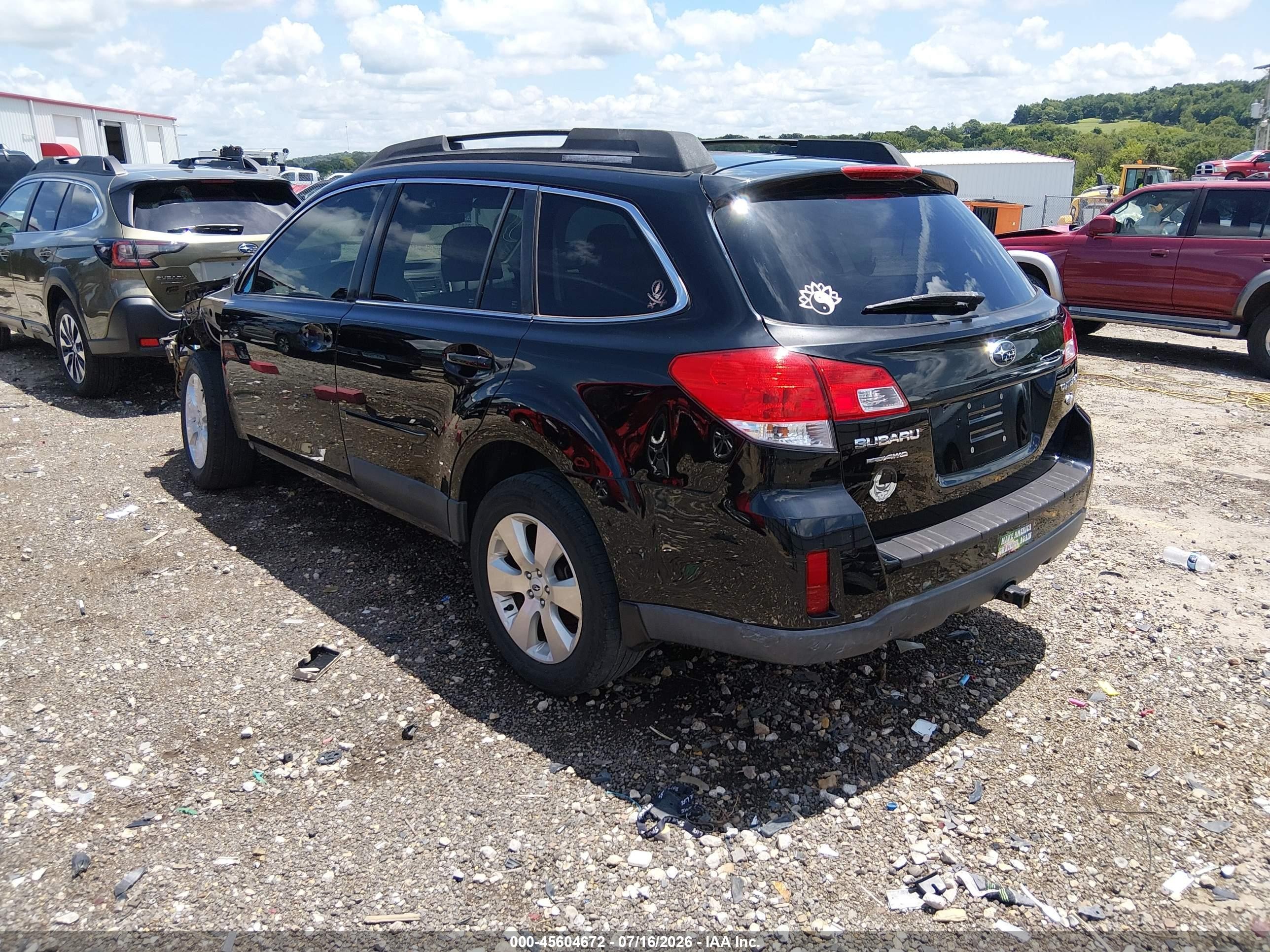 2012 Subaru Outback 2.5i Premium Black vin: 4S4BRCGC1C3233531