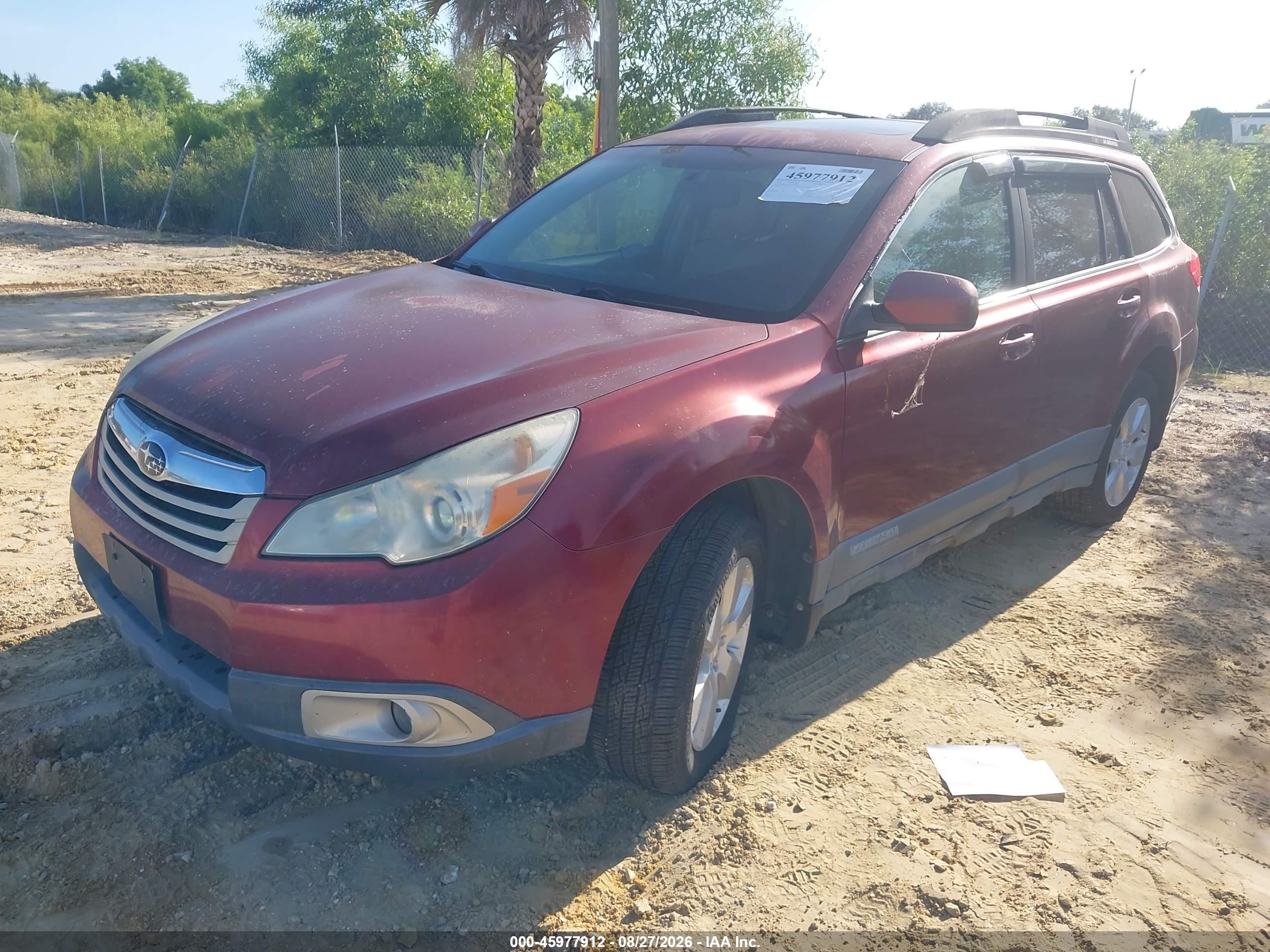 2011 Subaru Outback 2.5i Premium Maroon vin: 4S4BRCGC2B3384022