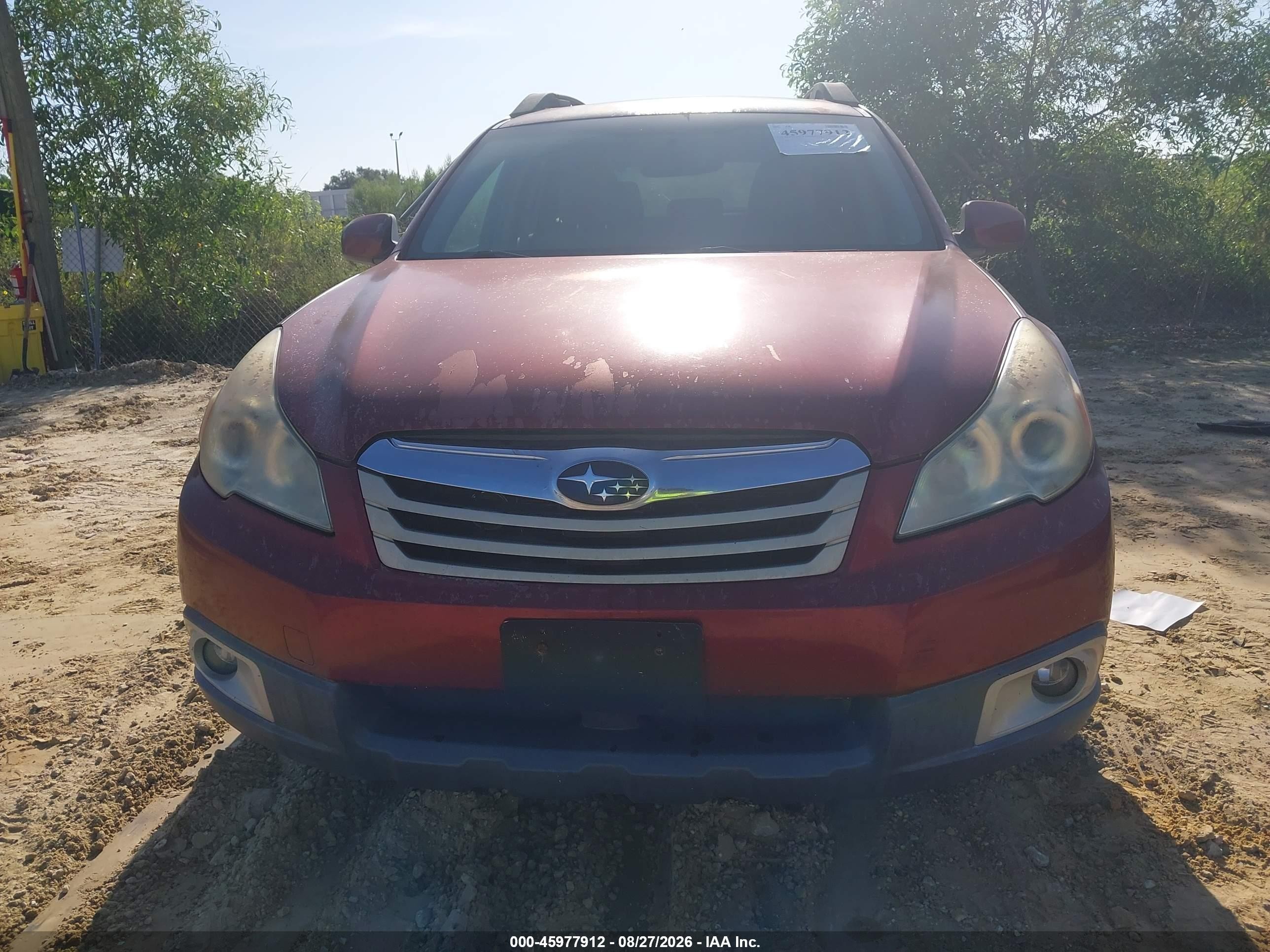 2011 Subaru Outback 2.5i Premium Maroon vin: 4S4BRCGC2B3384022