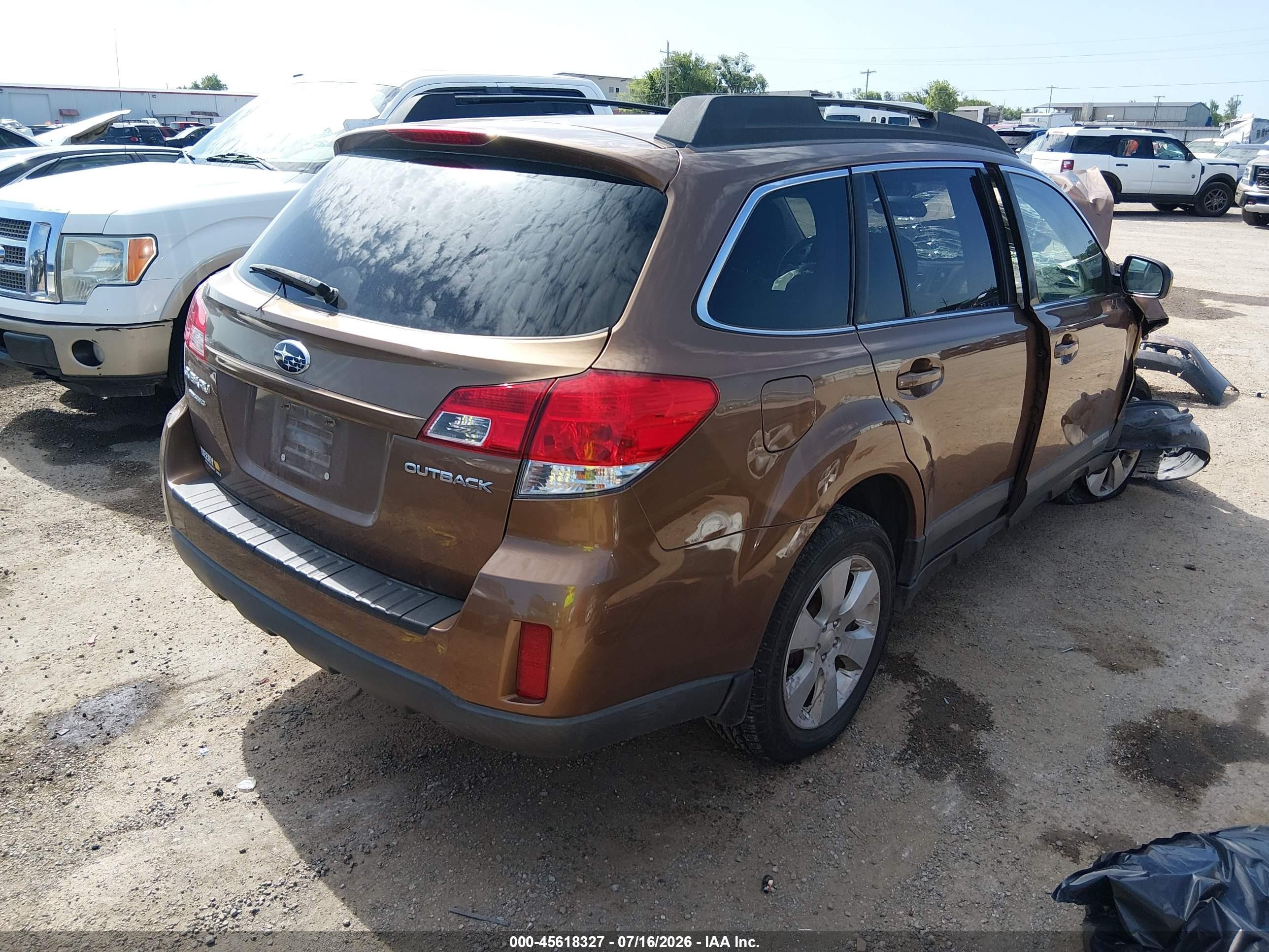 2011 Subaru Outback 2.5i Premium Brown vin: 4S4BRCGC4B3326283