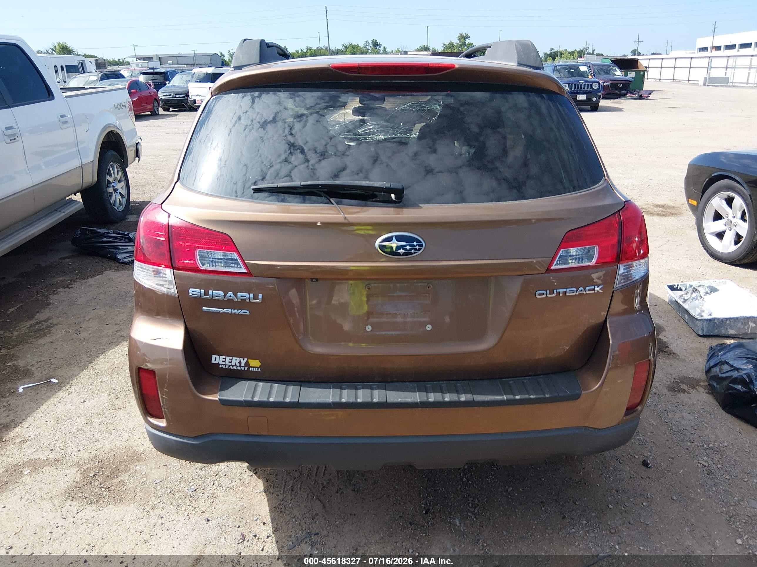 2011 Subaru Outback 2.5i Premium Brown vin: 4S4BRCGC4B3326283