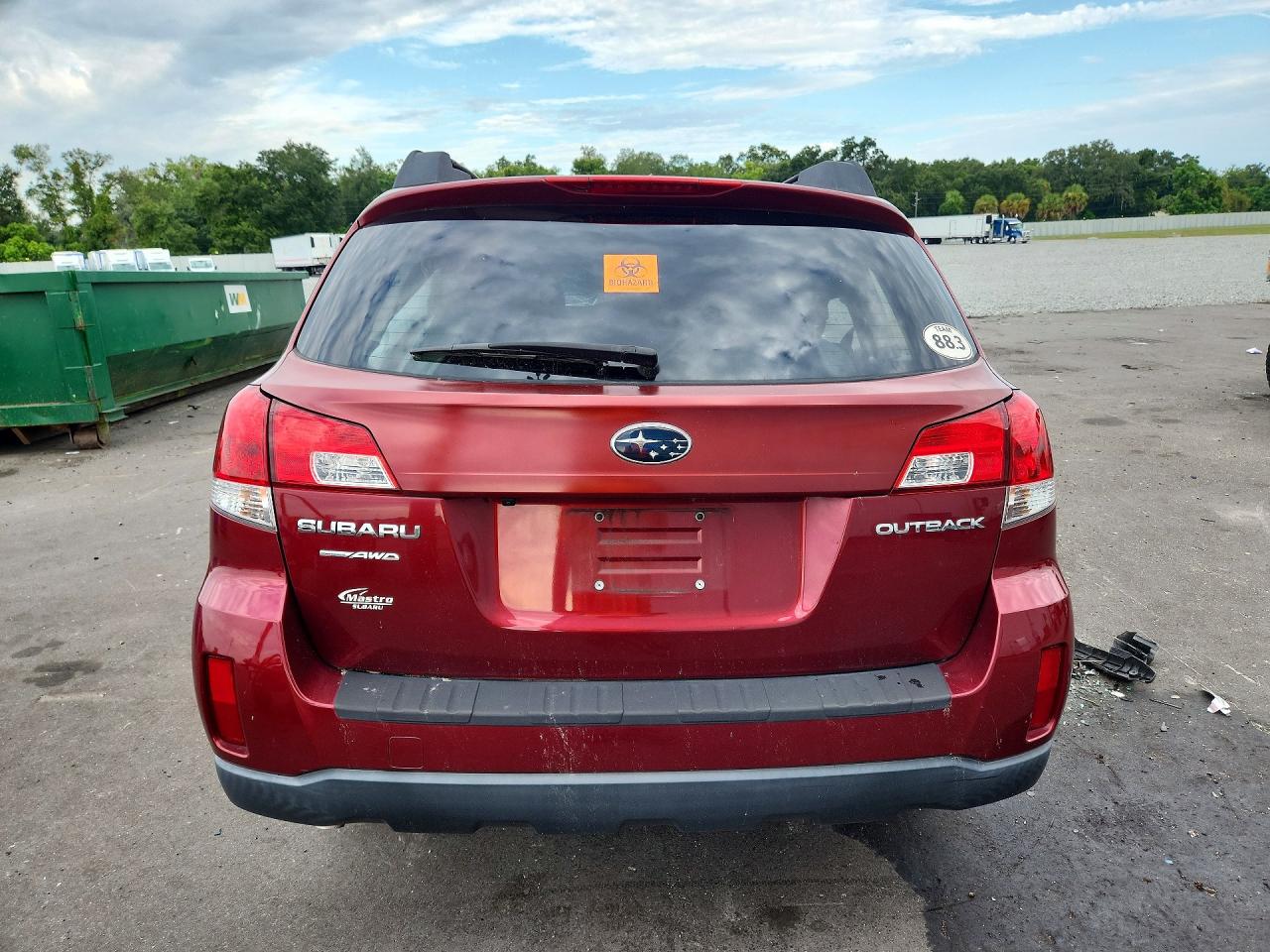 2012 Subaru Outback 2.5i Premium Maroon vin: 4S4BRCGC6C3255847