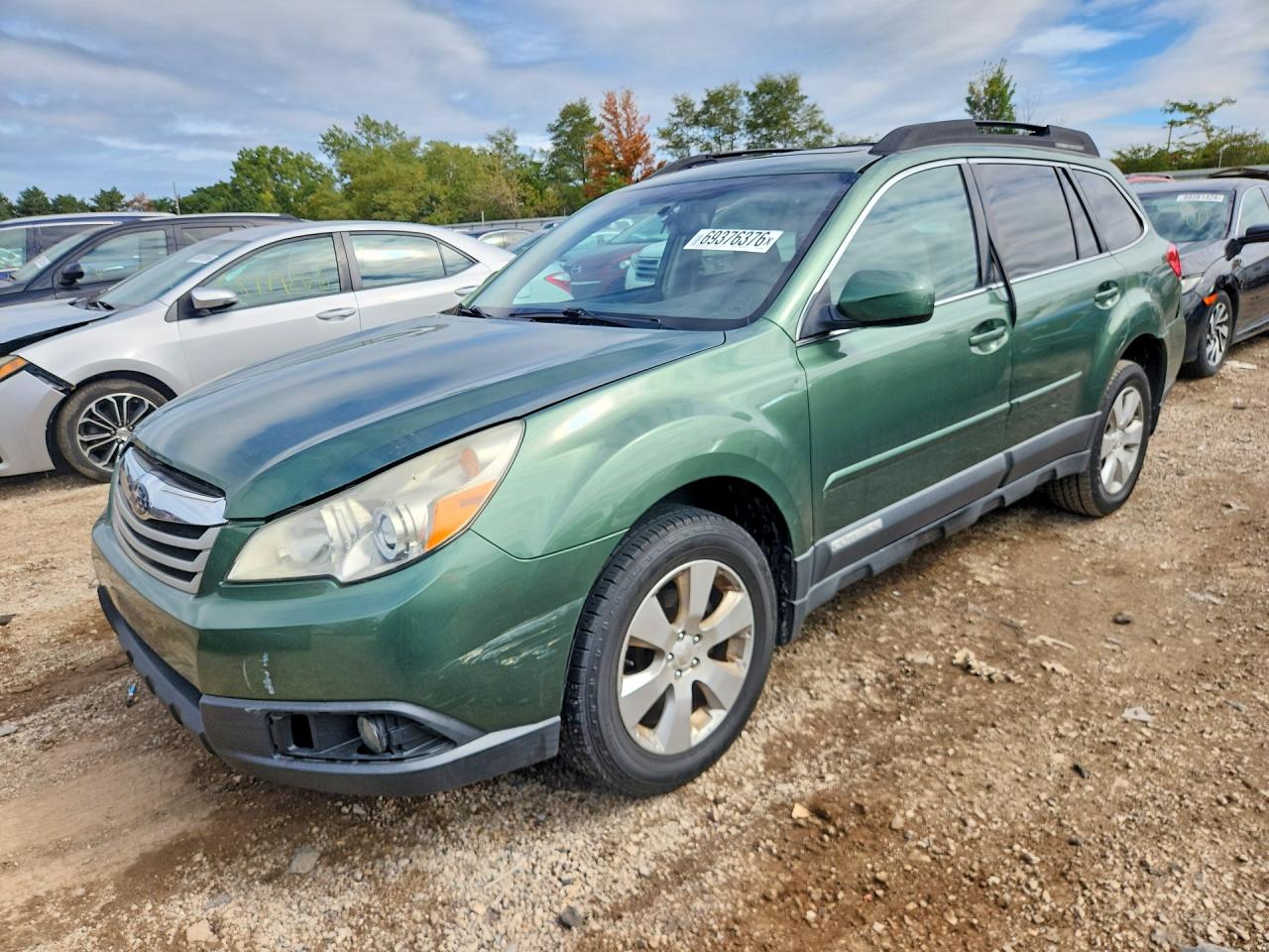 2012 Subaru Outback 2.5i Premium Зеленый vin: 4S4BRCGC6C3295300