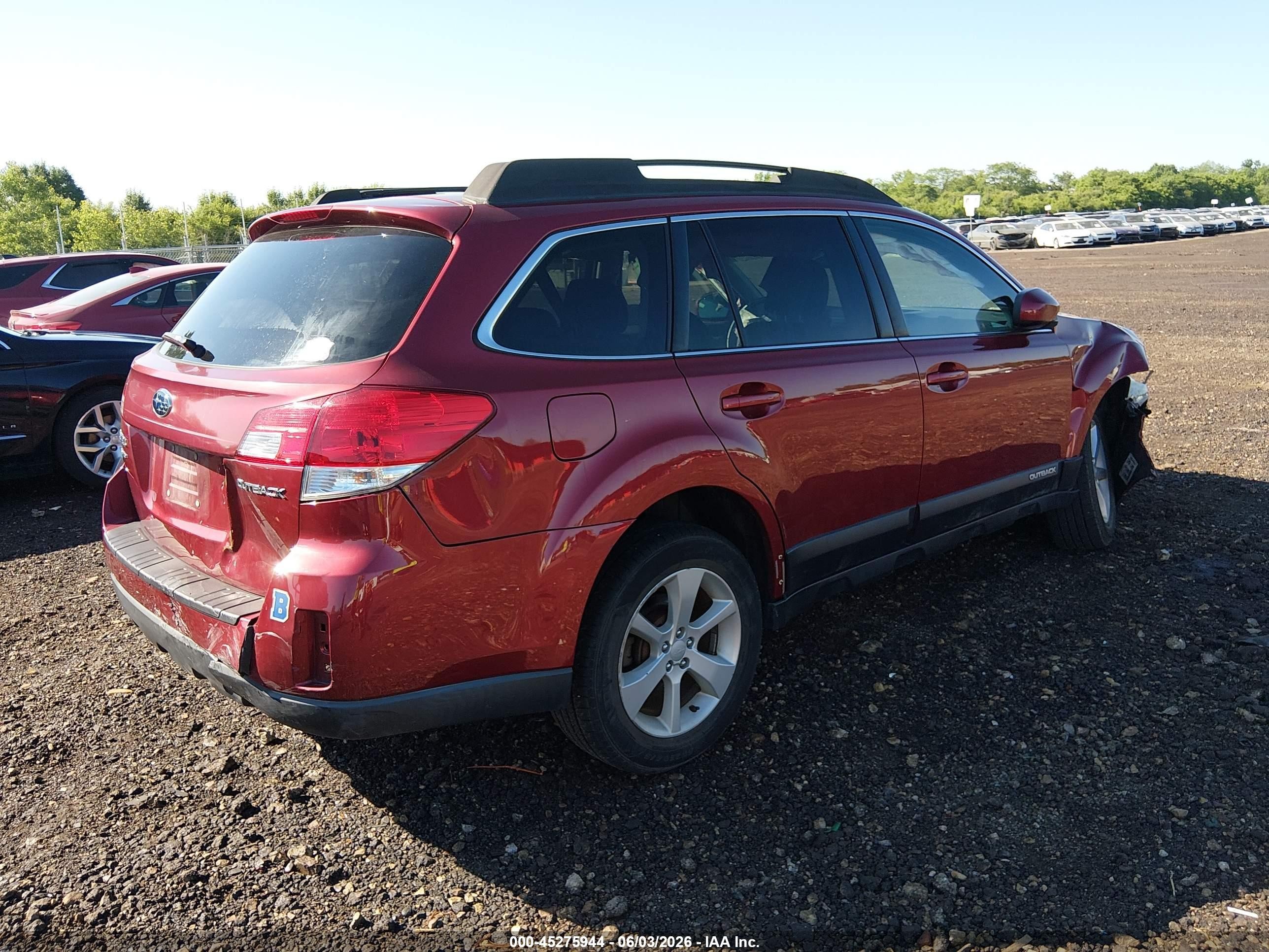 2013 Subaru Outback 2.5i Premium Red vin: 4S4BRCGC7D3262114