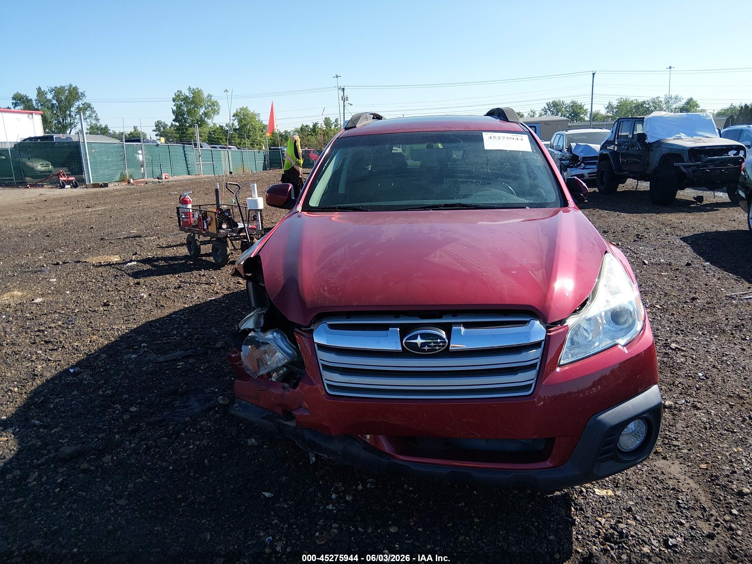 2013 Subaru Outback 2.5i Premium Red vin: 4S4BRCGC7D3262114