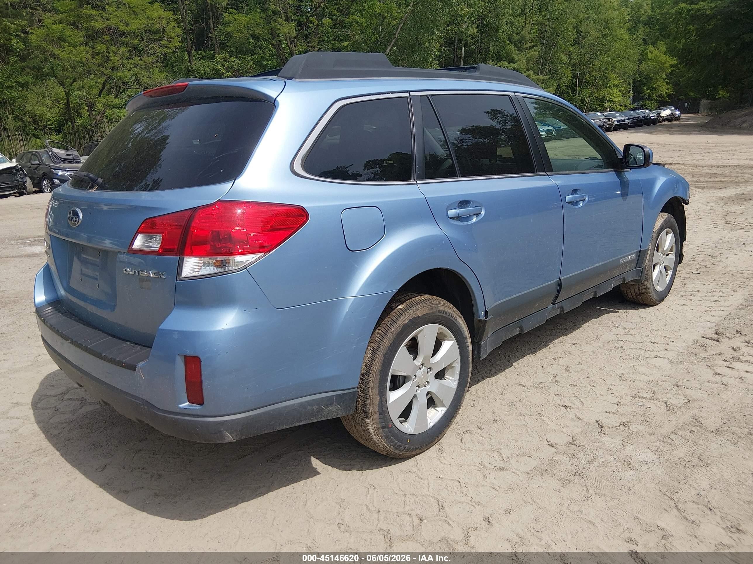 2012 Subaru Outback 2.5i Premium Light Blue vin: 4S4BRCGC9C3297624