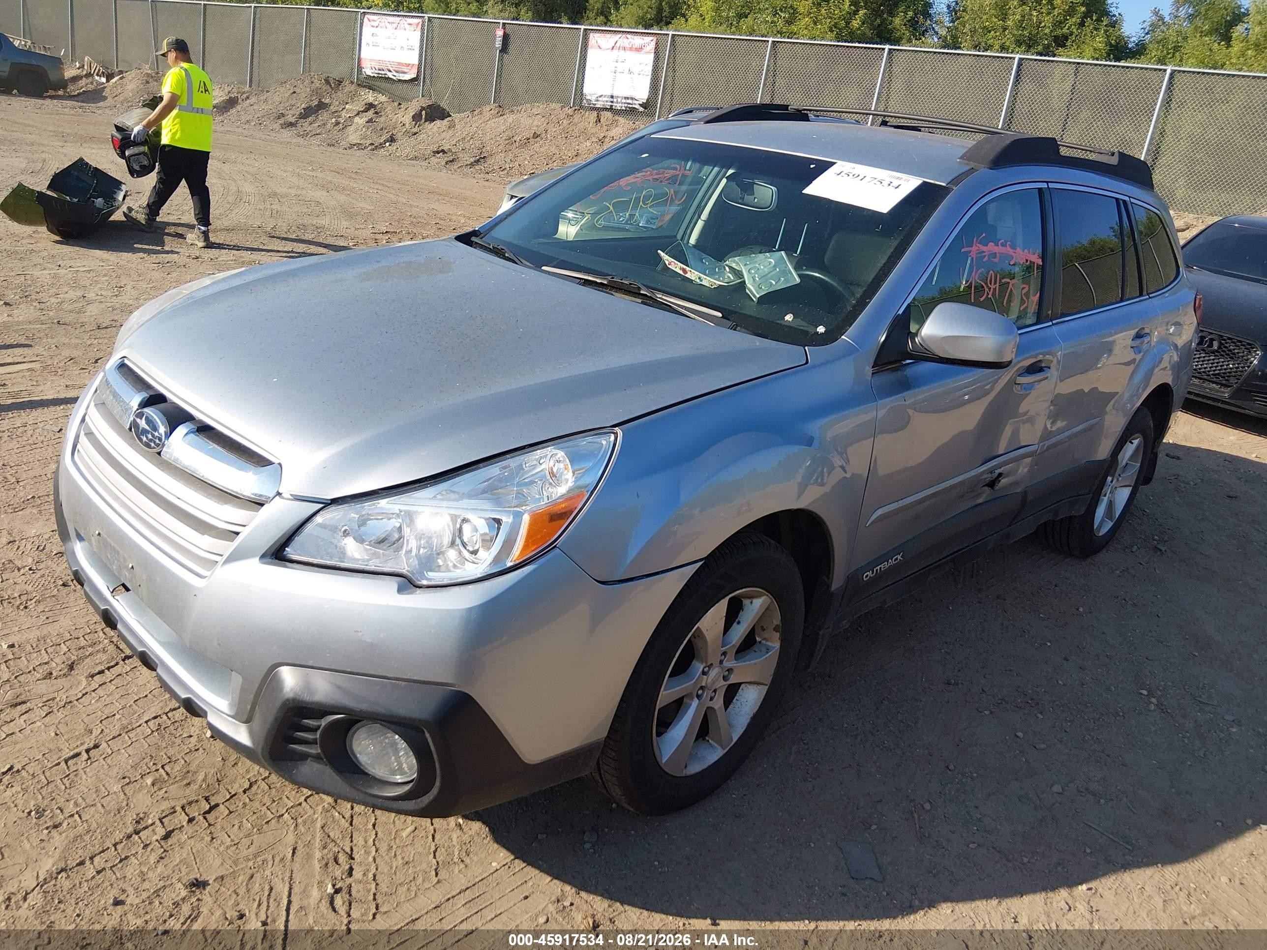 2013 Subaru Outback 2.5i Limited Silver vin: 4S4BRCJC1D3232762