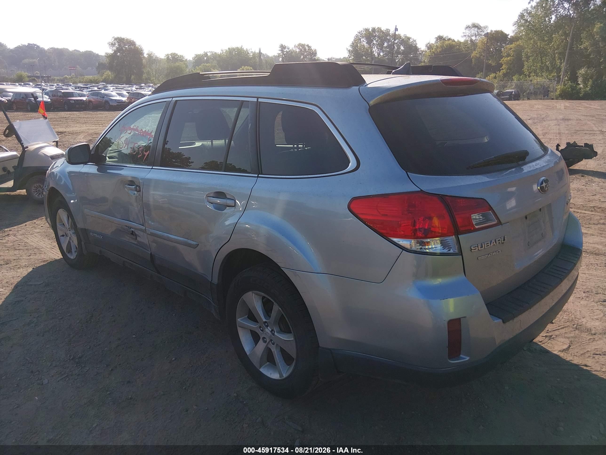 2013 Subaru Outback 2.5i Limited Silver vin: 4S4BRCJC1D3232762