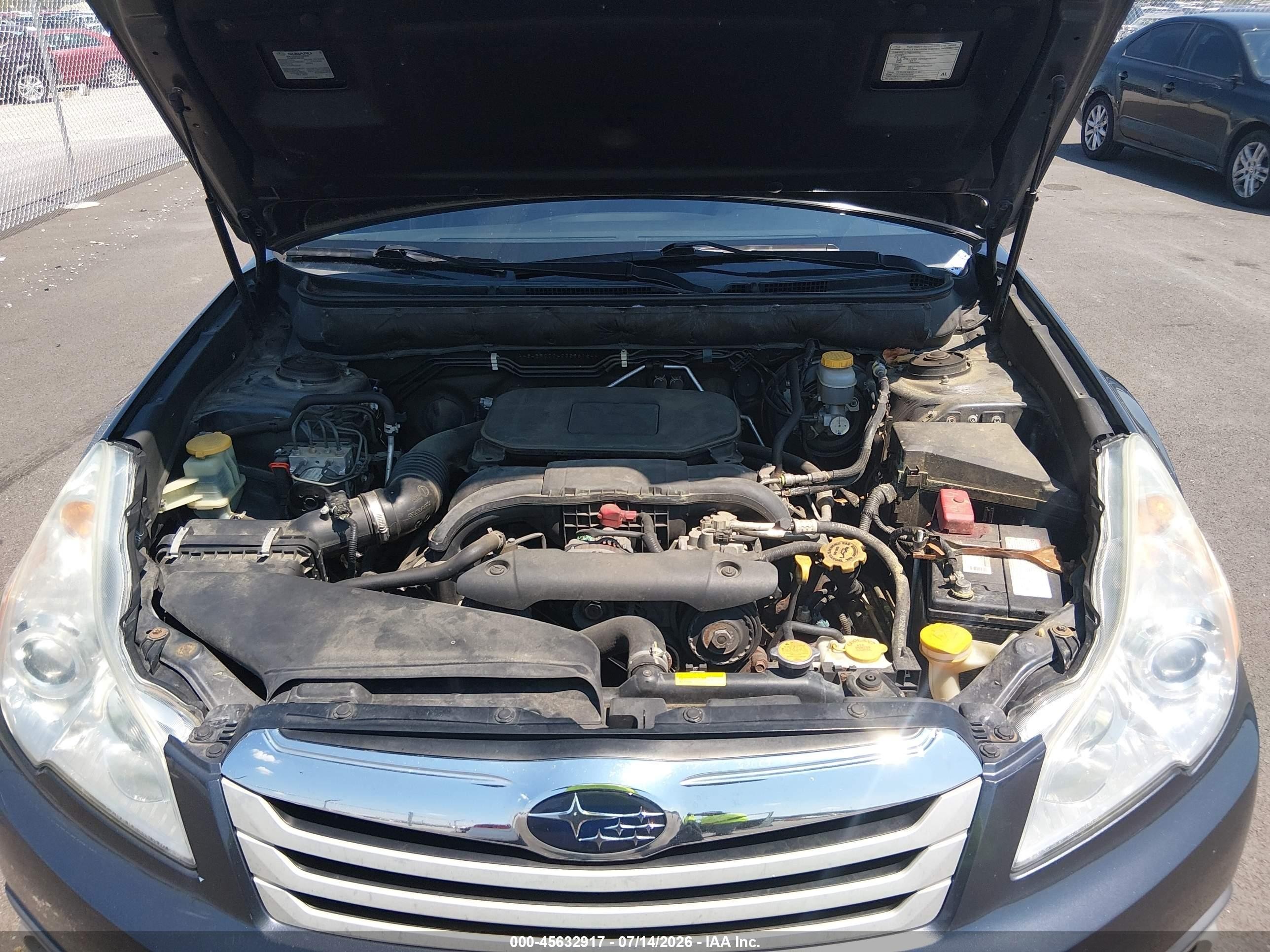 2012 Subaru Outback 2.5i Limited Black vin: 4S4BRCJC4C3256164