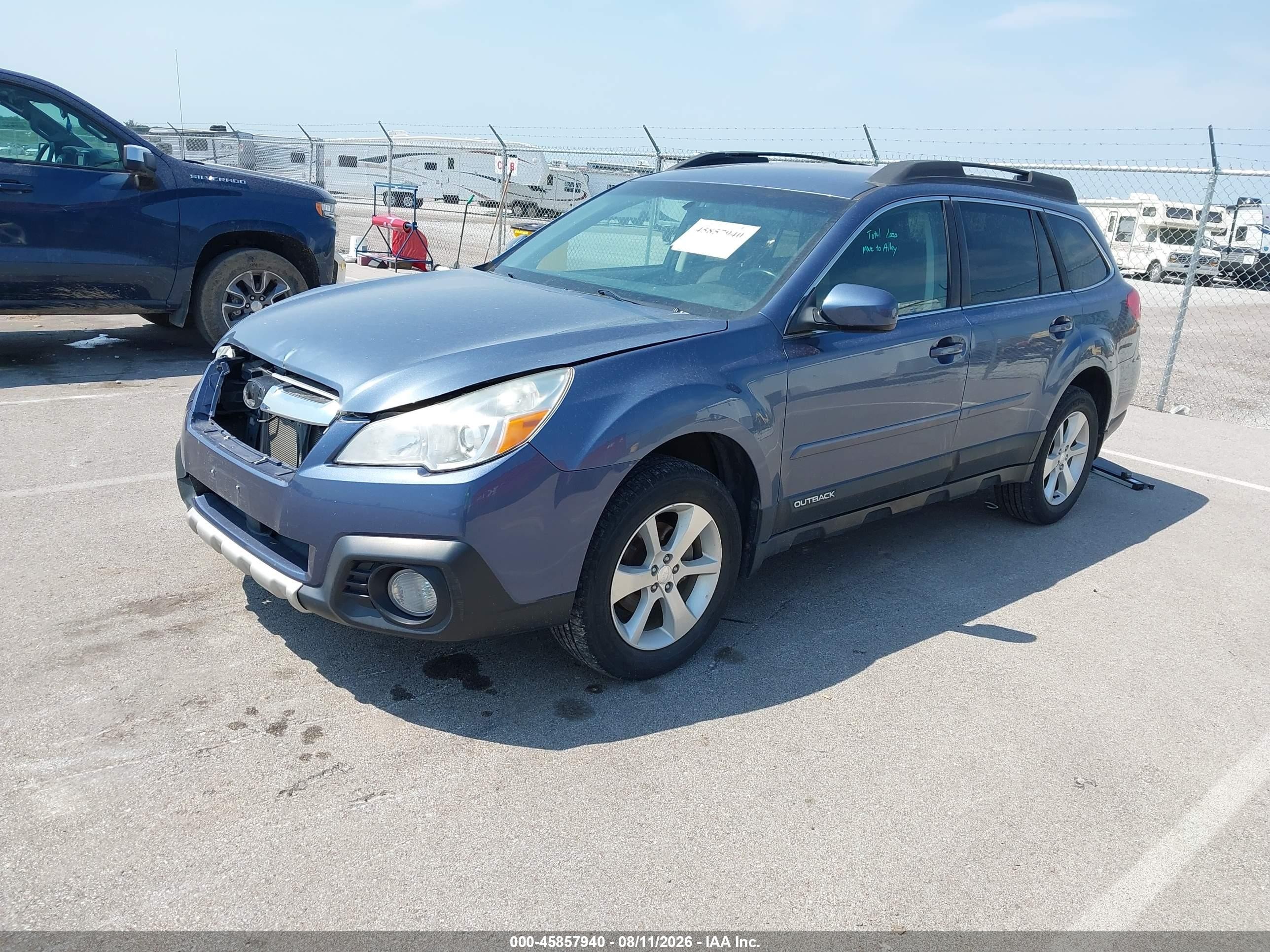 2013 Subaru Outback 2.5i Limited Blue vin: 4S4BRCJCXD3202384