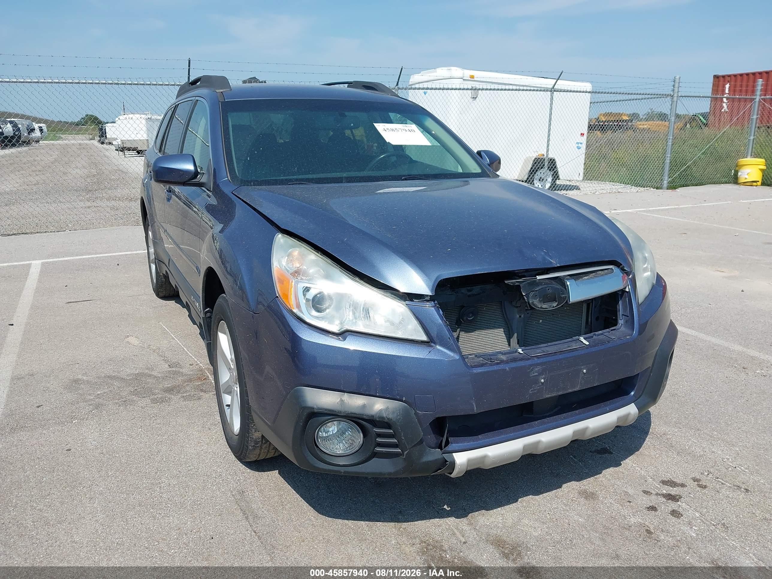 2013 Subaru Outback 2.5i Limited Blue vin: 4S4BRCJCXD3202384