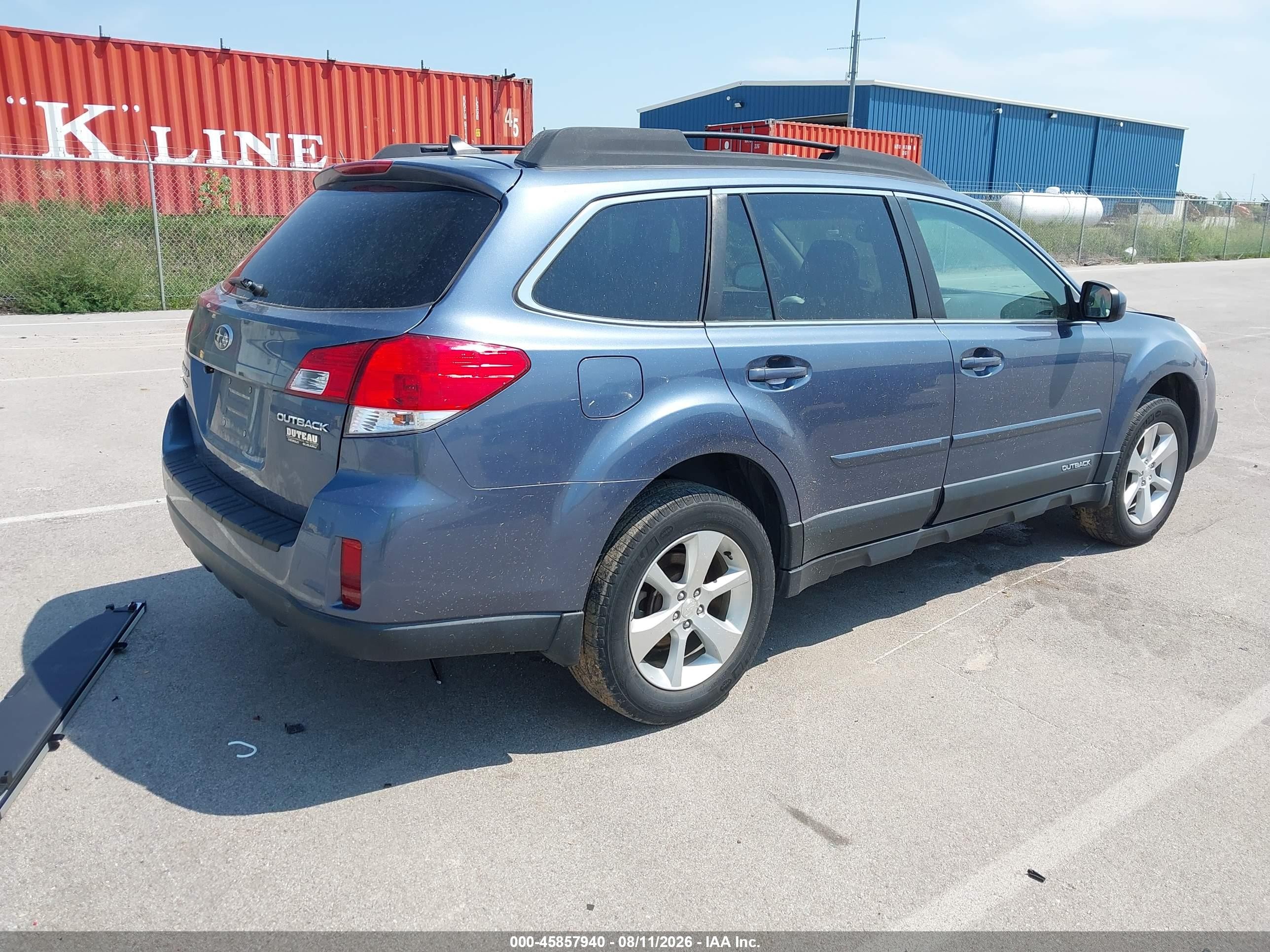 2013 Subaru Outback 2.5i Limited Blue vin: 4S4BRCJCXD3202384