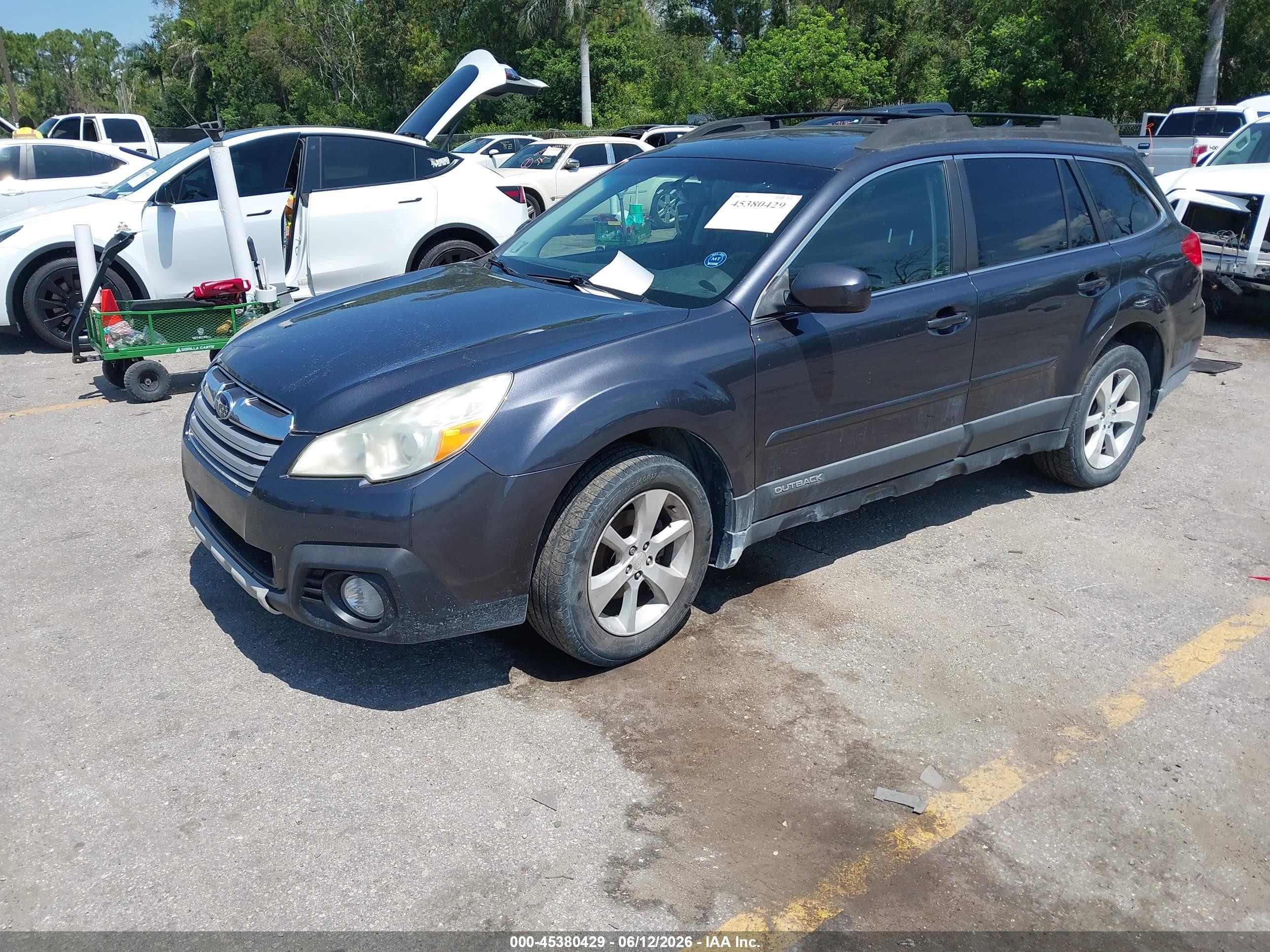 2013 Subaru Outback 2.5i Limited Gray vin: 4S4BRCKC0D3285287