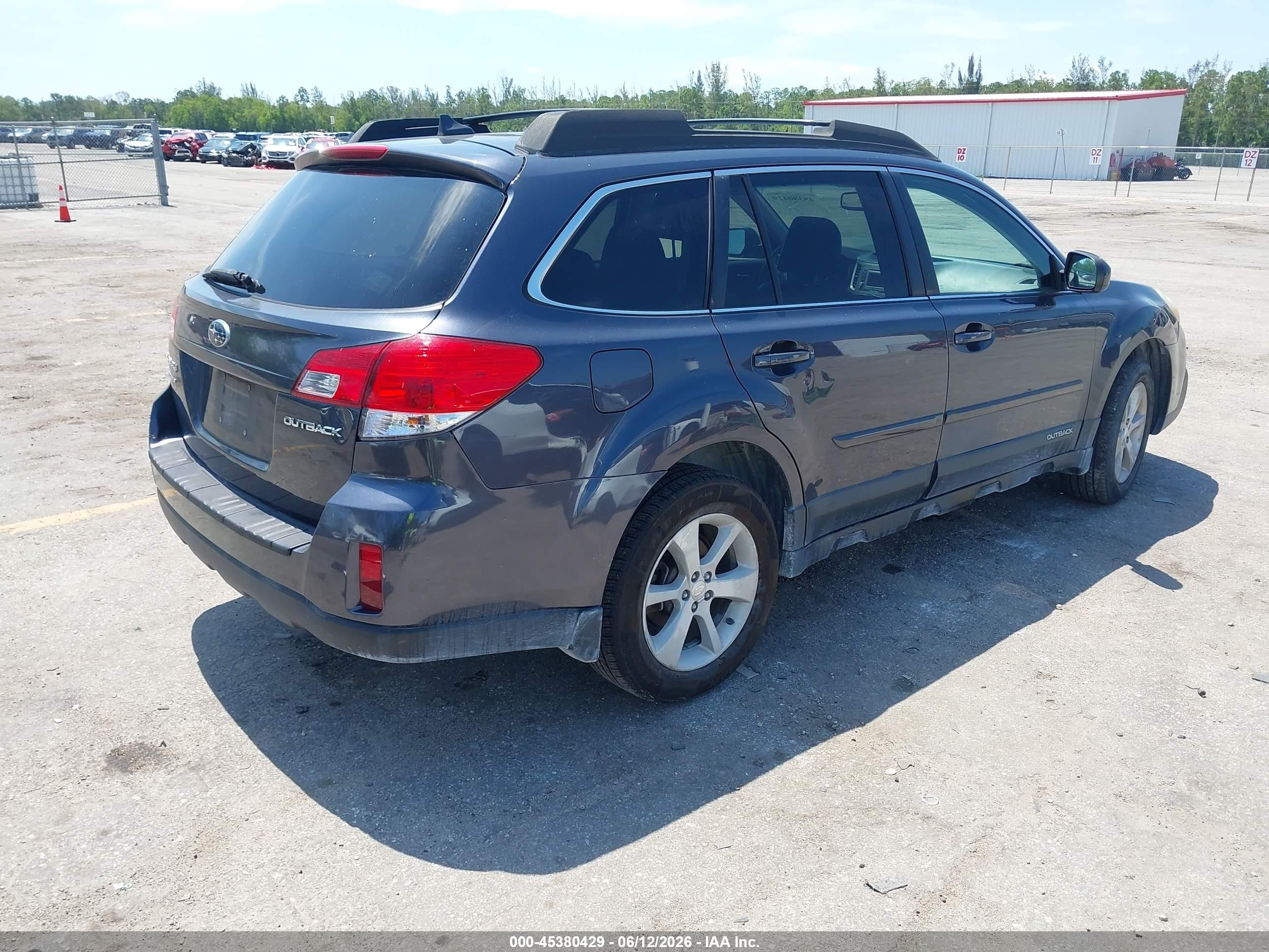 2013 Subaru Outback 2.5i Limited Gray vin: 4S4BRCKC0D3285287