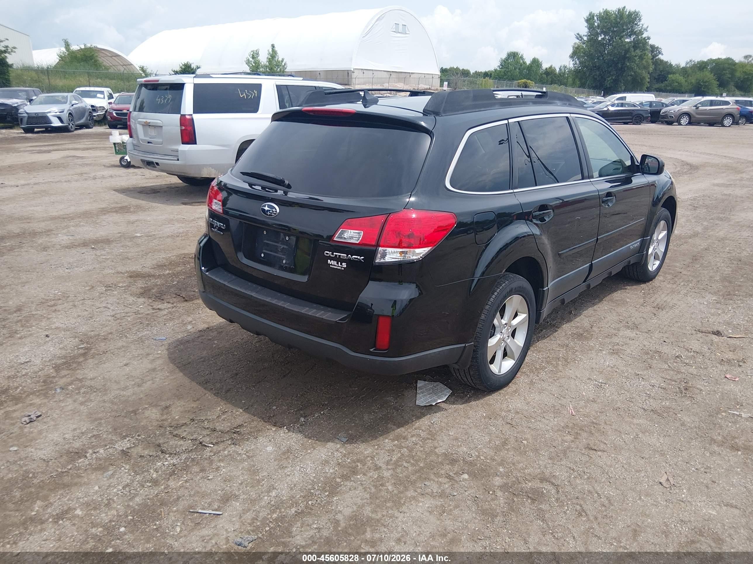 2013 Subaru Outback 2.5i Limited Black vin: 4S4BRCKC0D3294443