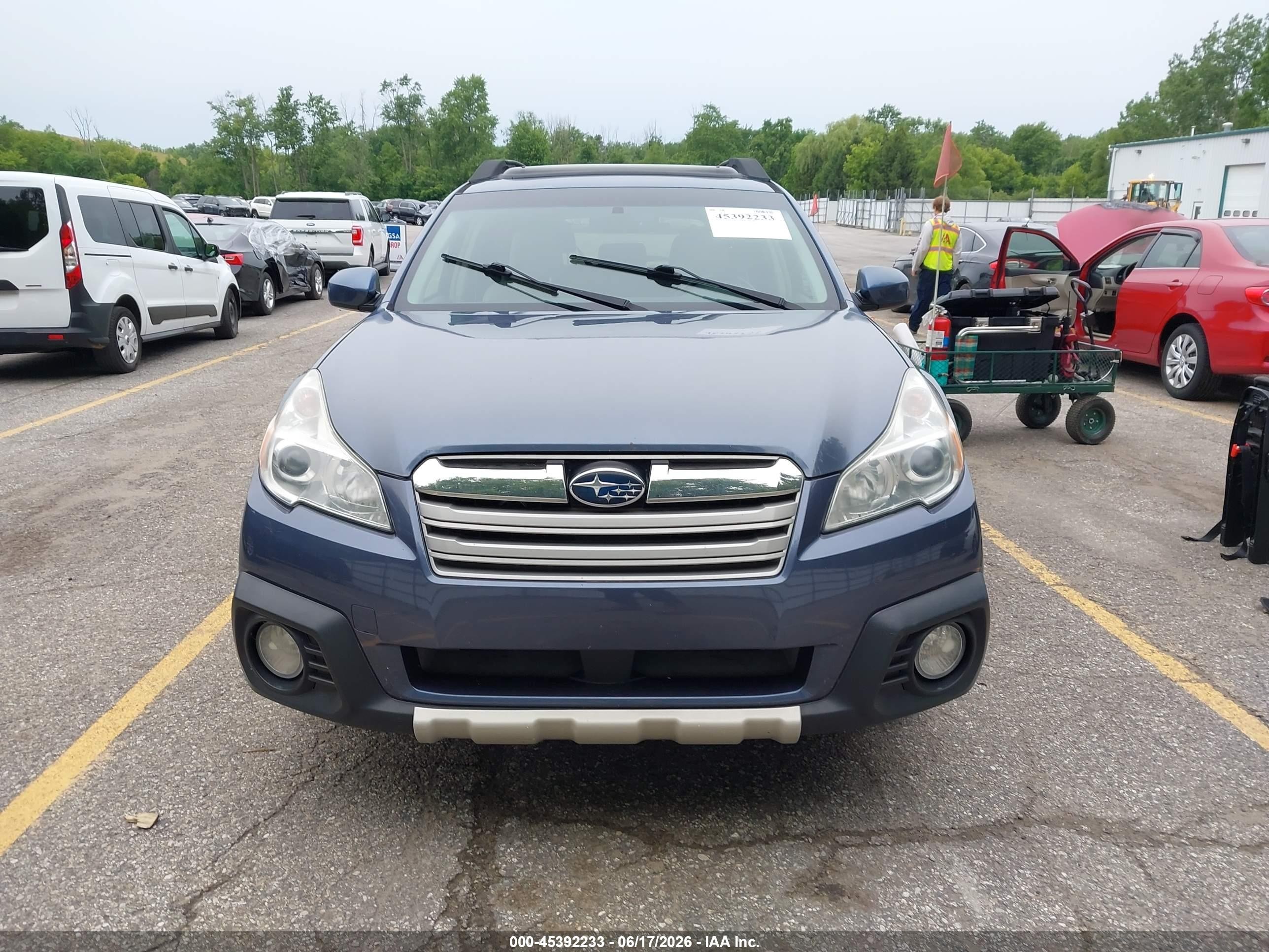 2013 Subaru Outback 2.5i Limited Blue vin: 4S4BRCKC1D3249107
