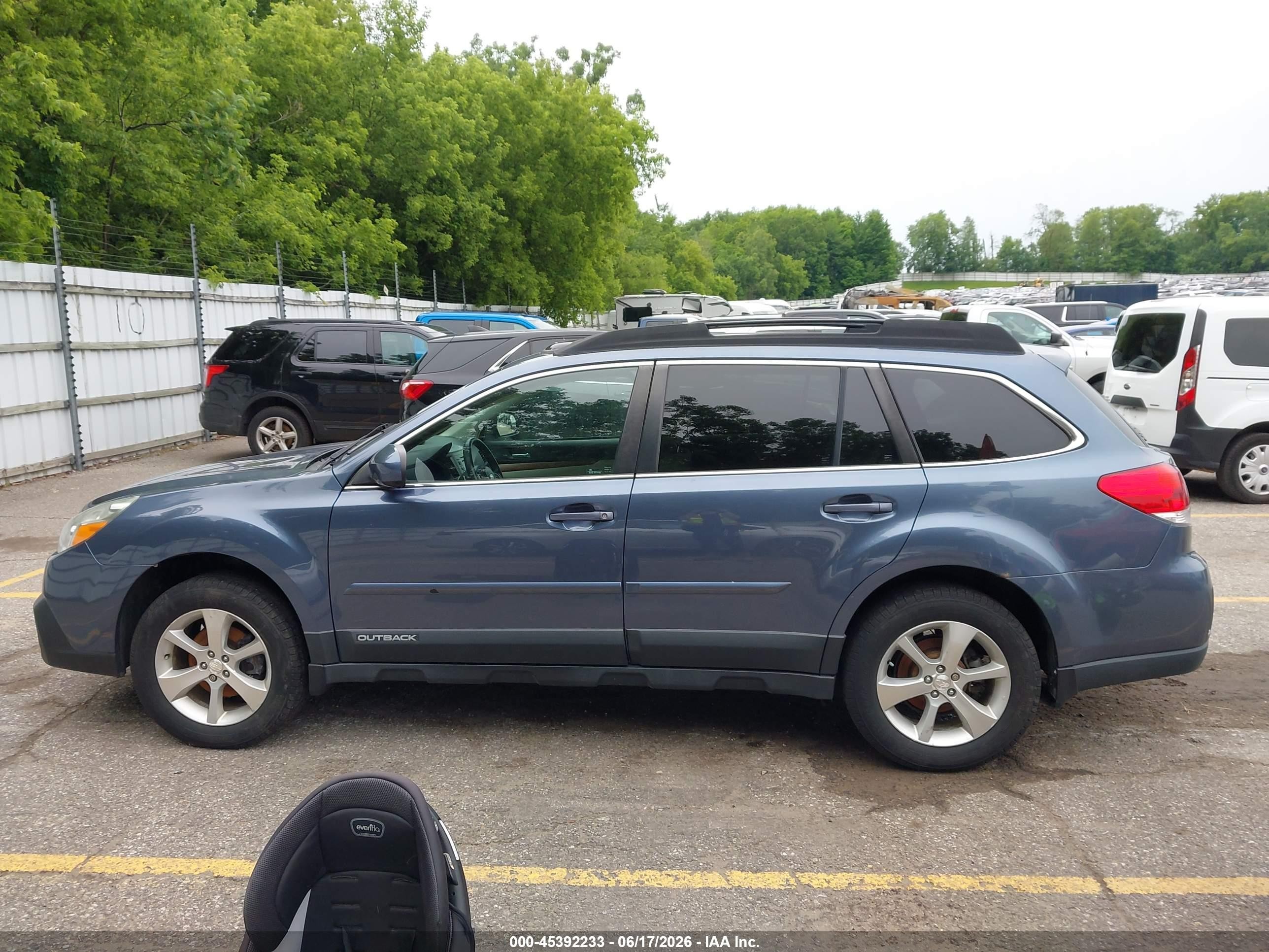 2013 Subaru Outback 2.5i Limited Blue vin: 4S4BRCKC1D3249107