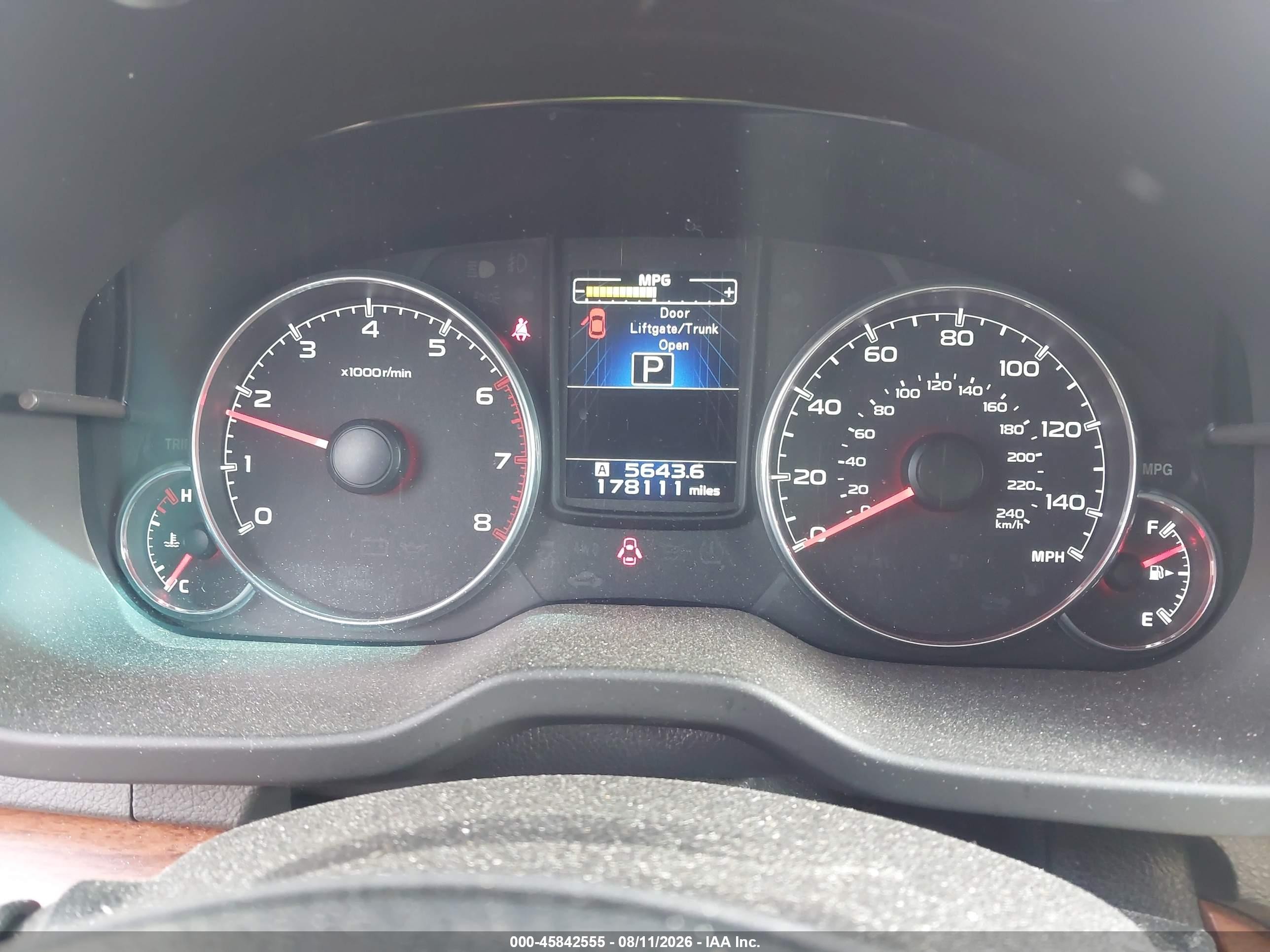 2013 Subaru Outback 2.5i Limited Серый vin: 4S4BRCKC1D3290076