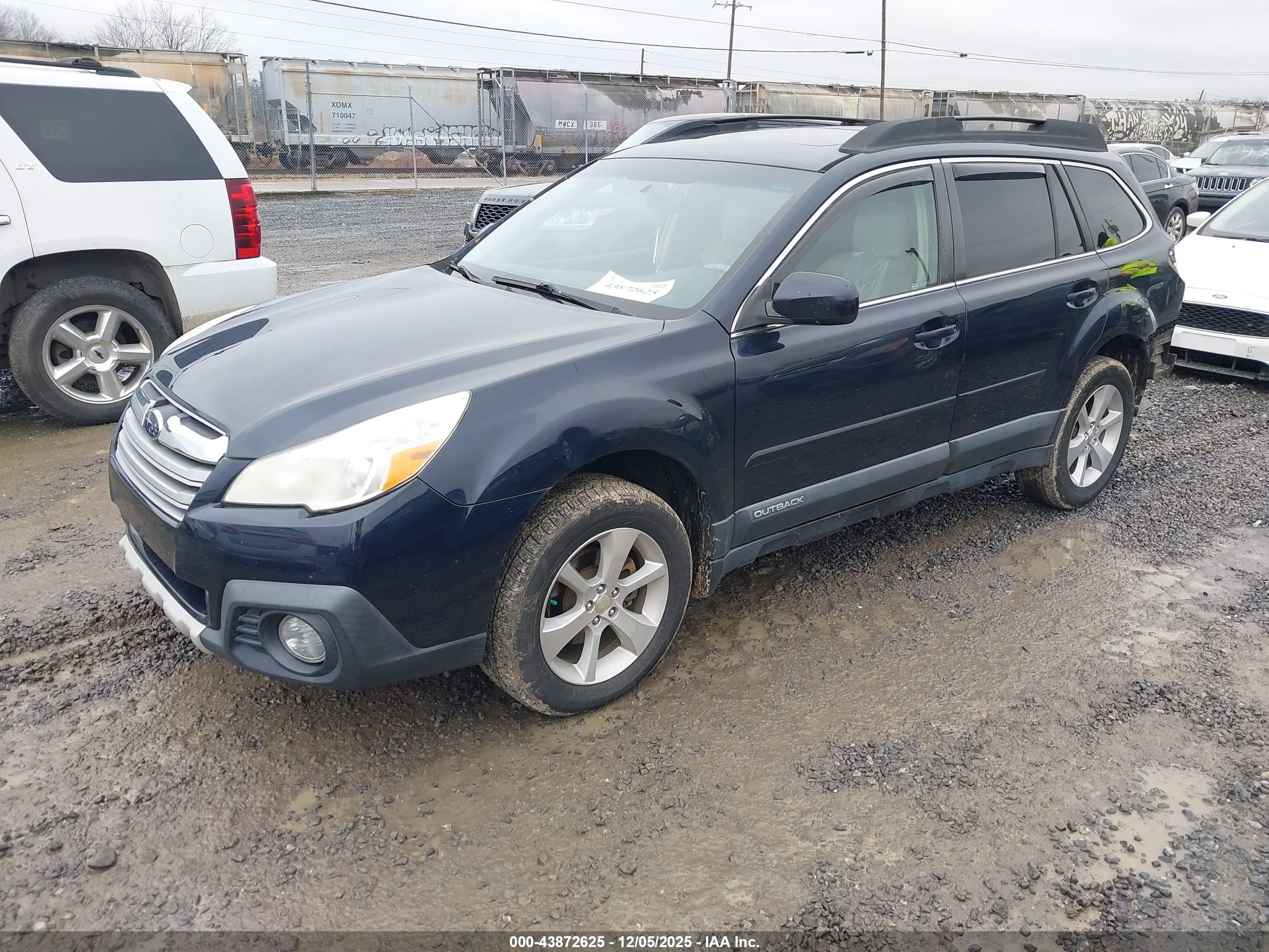 2013 Subaru Outback 2.5i Limited Blue vin: 4S4BRCKC1D3313730