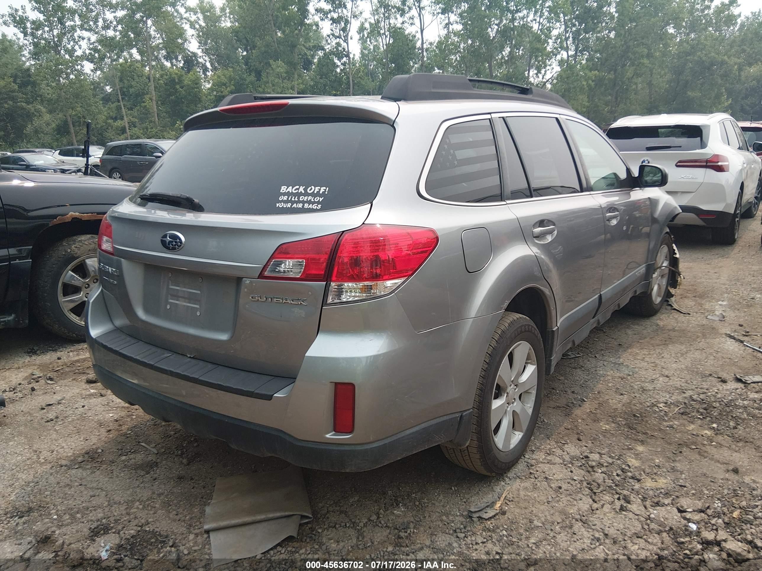 2010 Subaru Outback 2.5i Limited Silver vin: 4S4BRCKC3A3362102