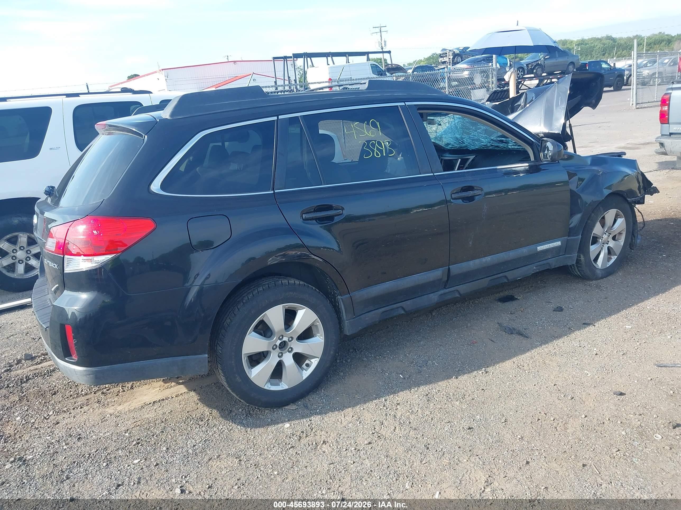 2010 Subaru Outback 2.5i Limited Black vin: 4S4BRCKC3A3378171