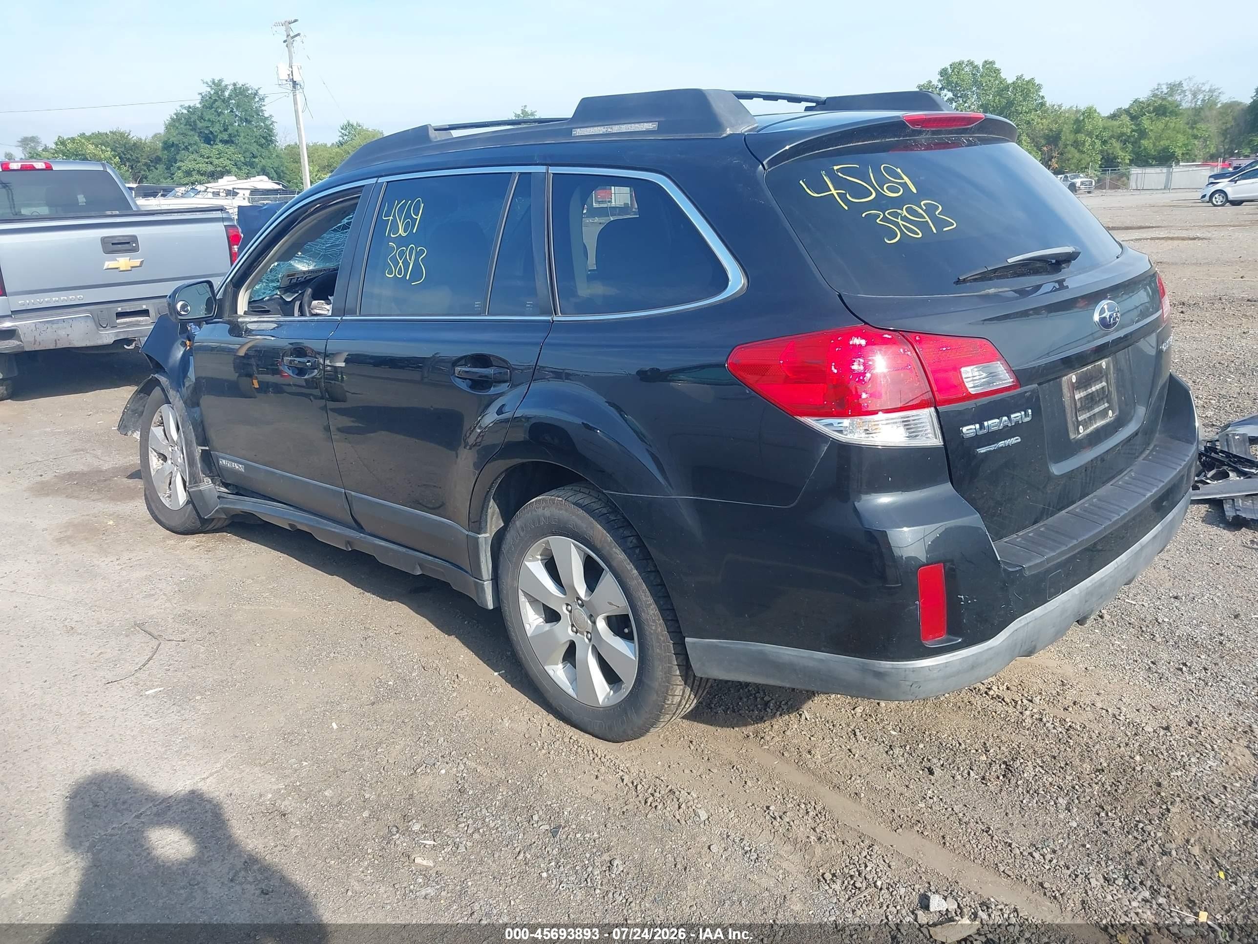2010 Subaru Outback 2.5i Limited Black vin: 4S4BRCKC3A3378171