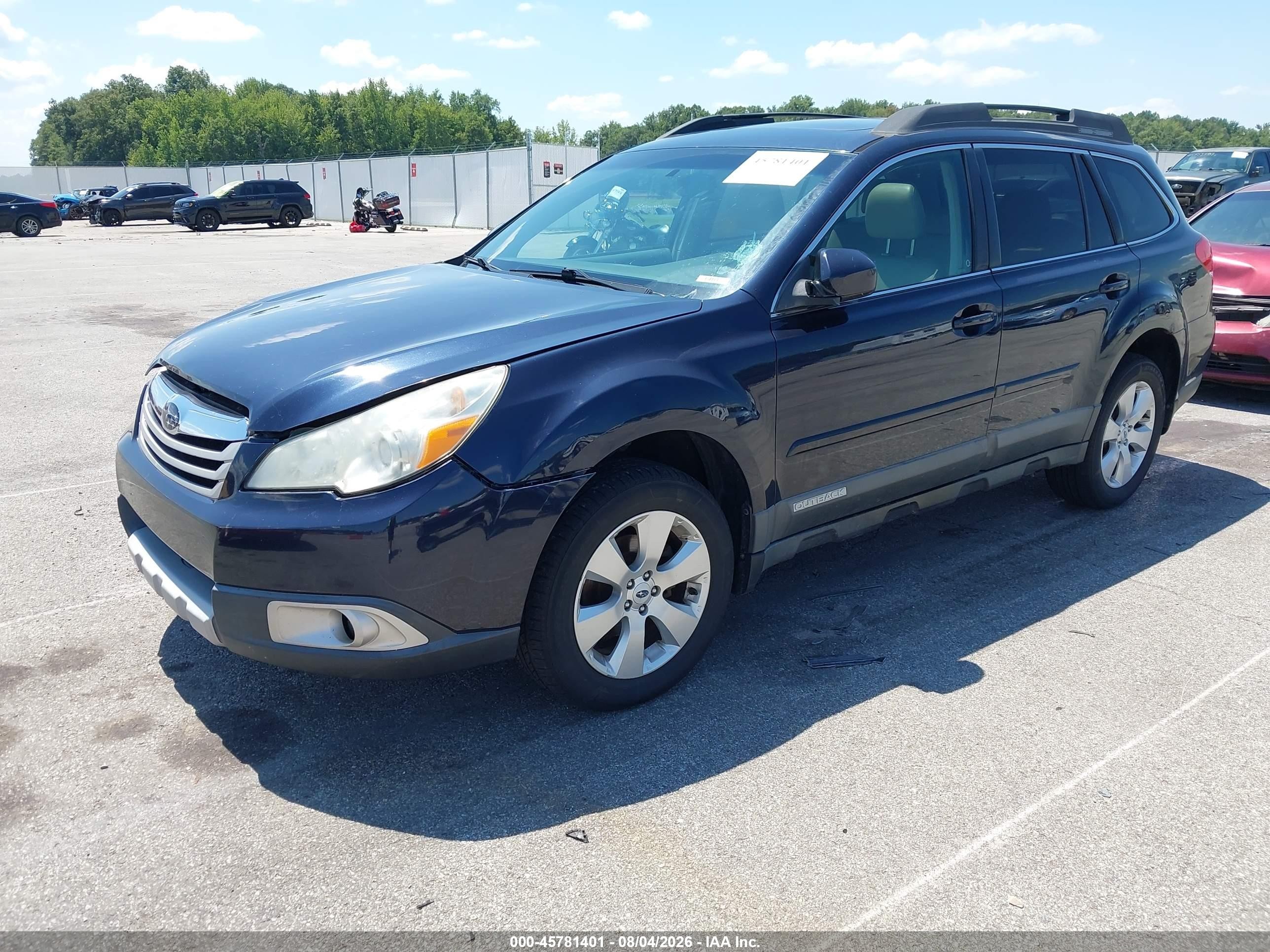 2012 Subaru Outback 2.5i Limited Blue vin: 4S4BRCKC3C3214549